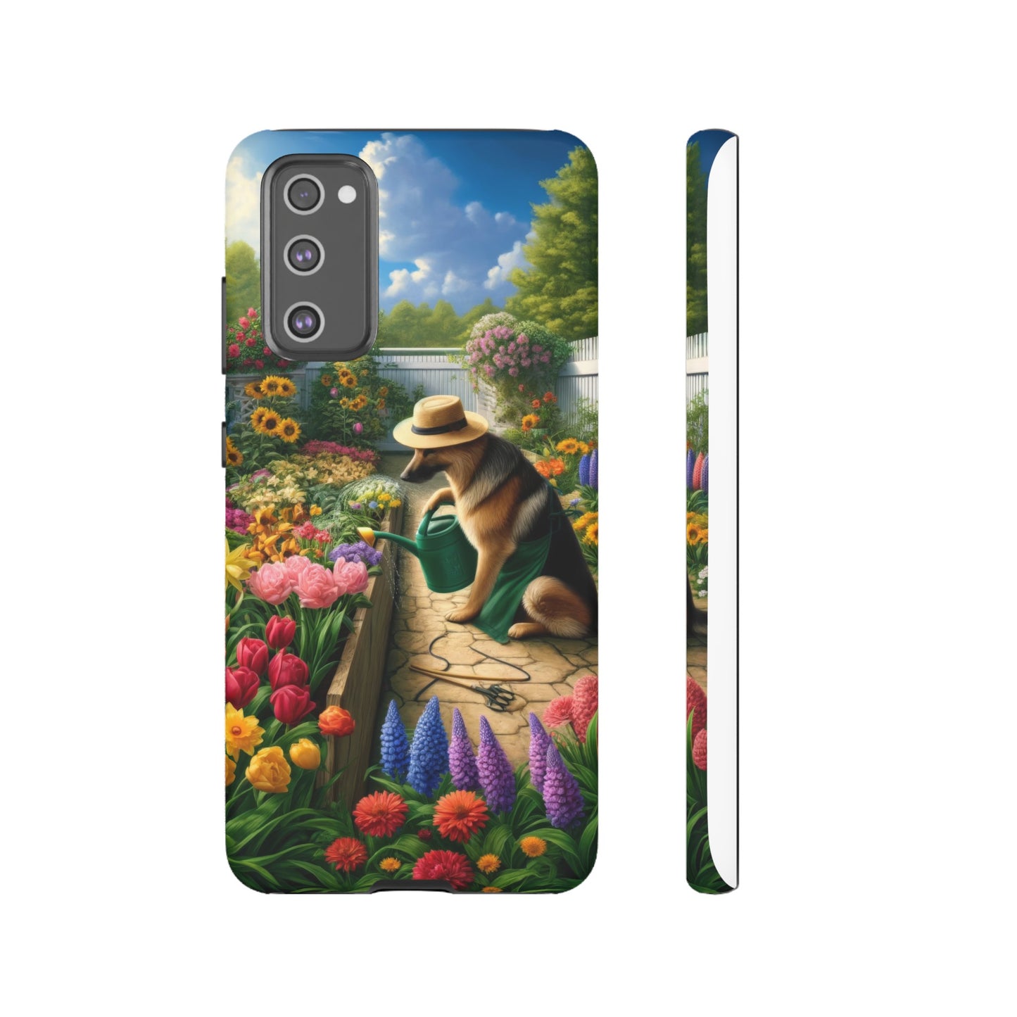 German Shepherd Gardening Phone Case