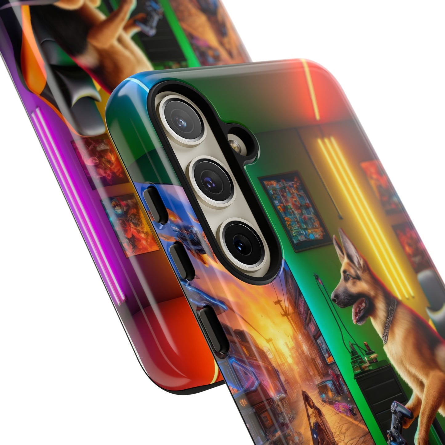 German Shepherd Playing Video Games Phone Case