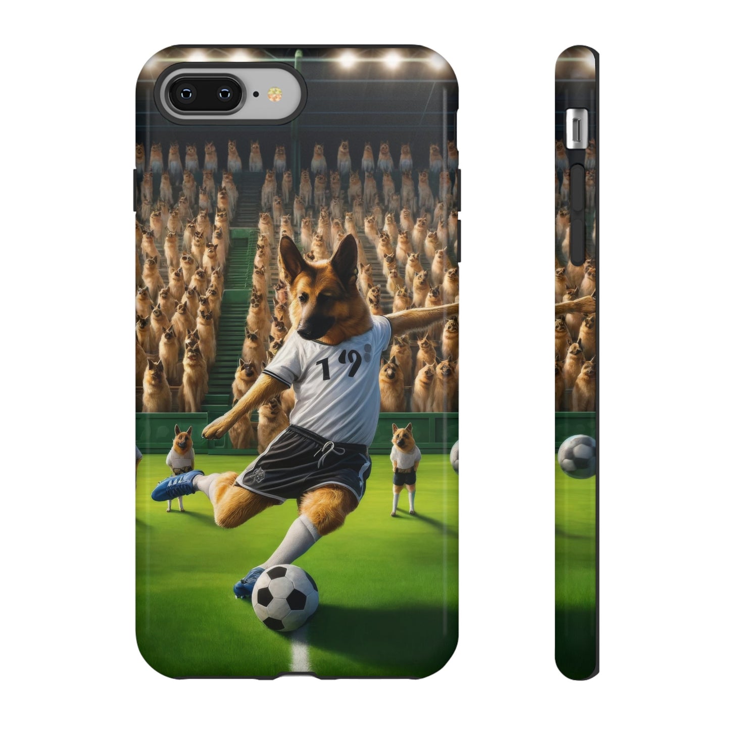 German Shepherd Playing Soccer Tough Phone Case