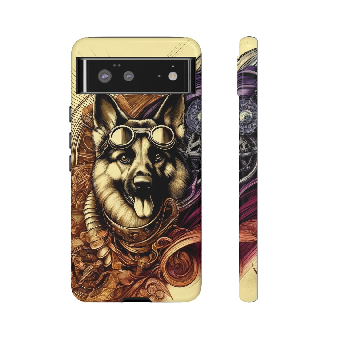 Steampunk German Shepherd Phone Case