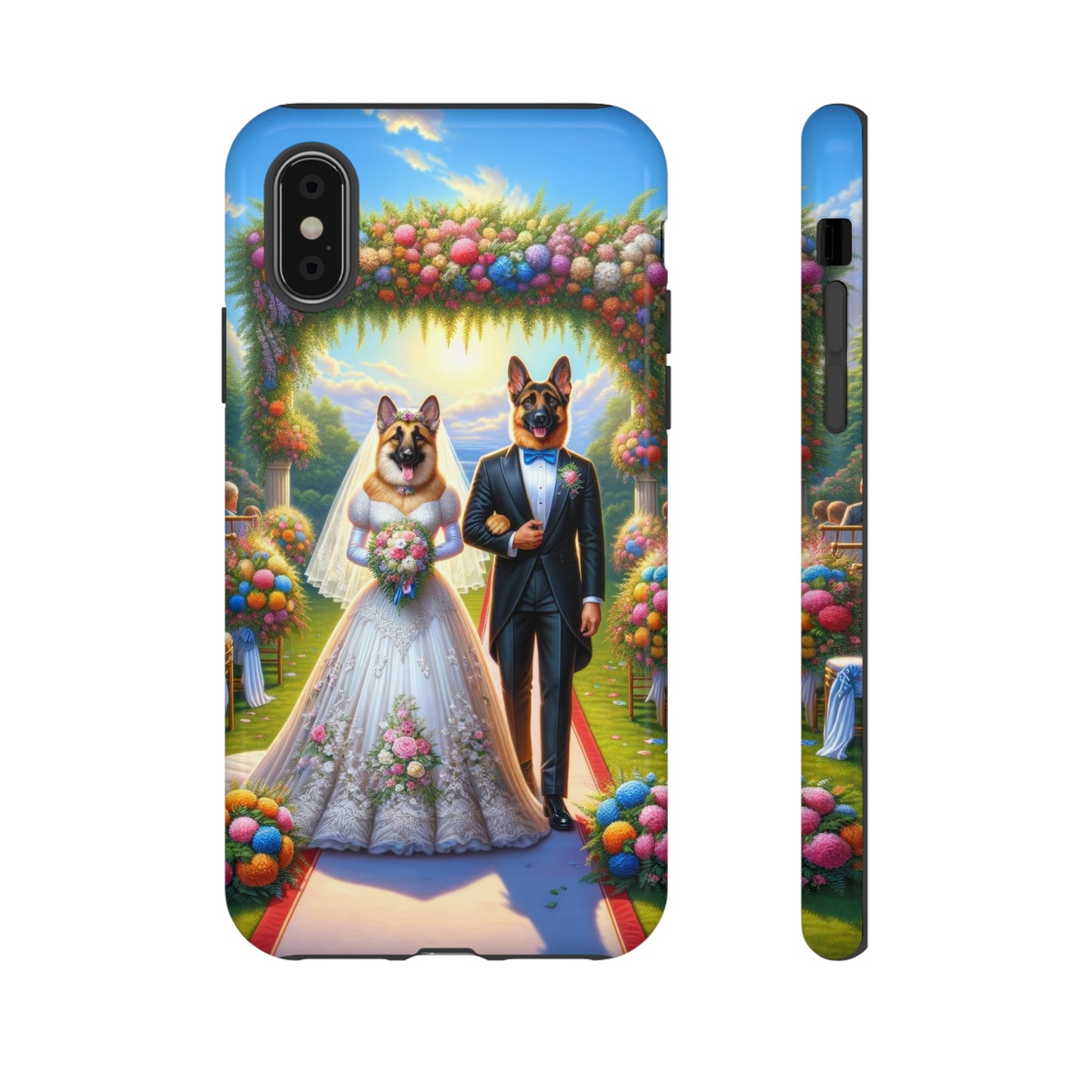 German Shepherds getting Married  Phone Case