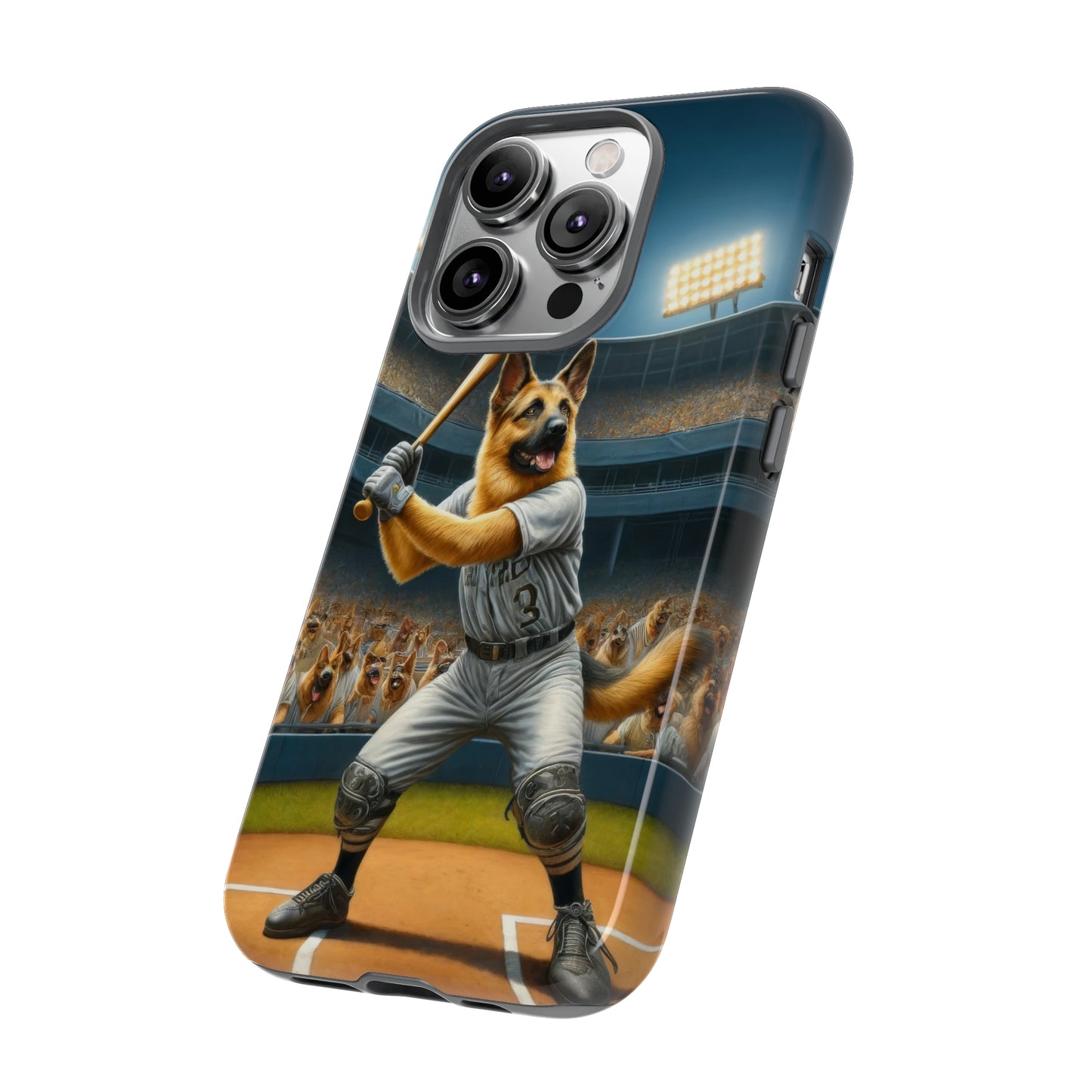 German Shepherd Playing Baseball Tough Phone Case