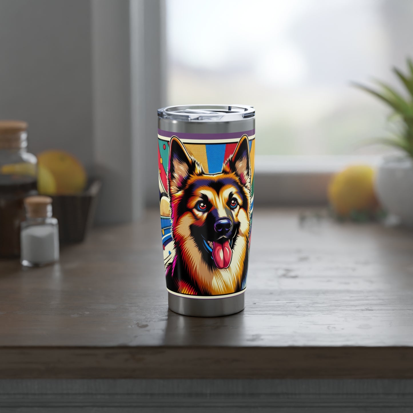 Anime style German Shepherd 20oz Tumbler