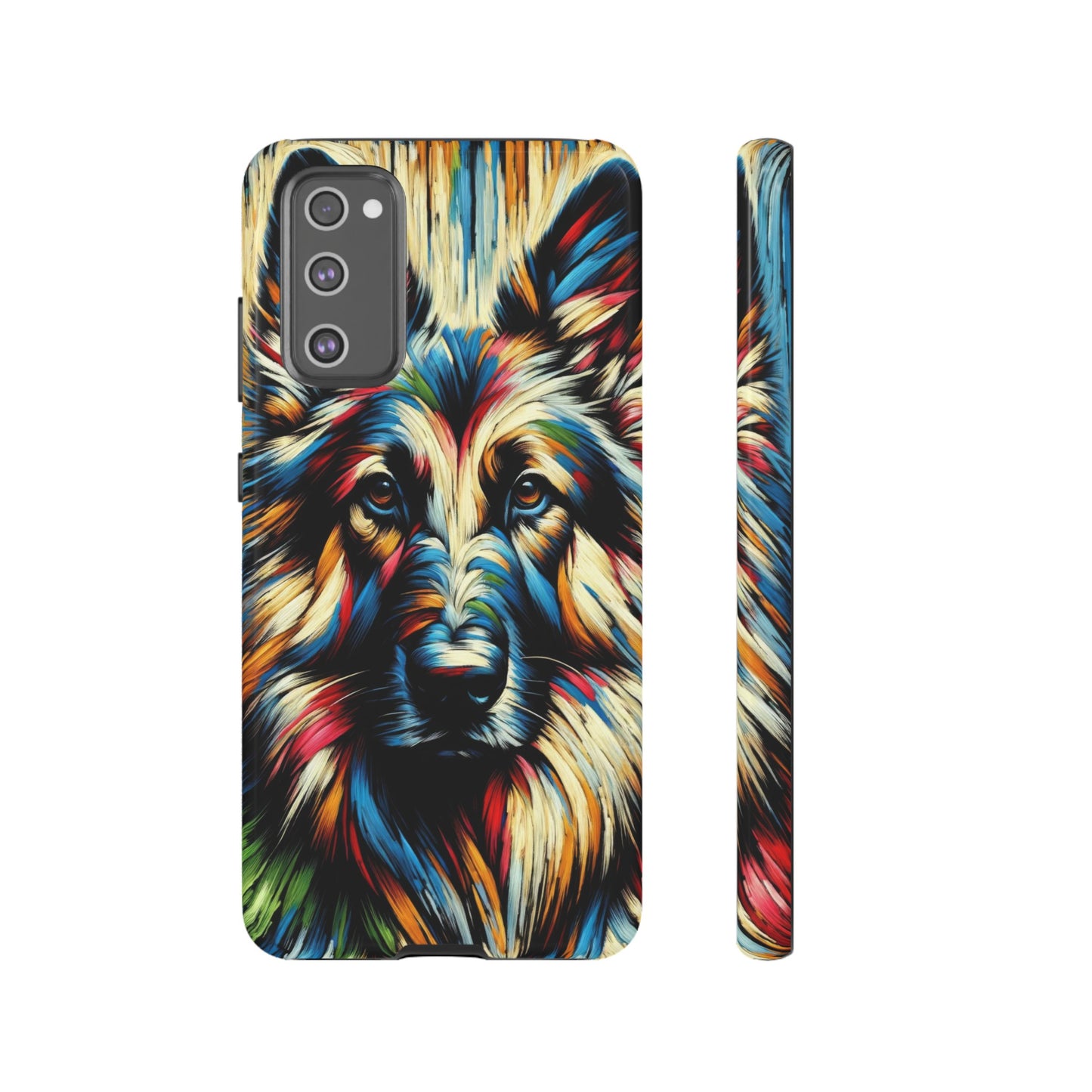 Fauvism scratchboard technique German Shepherd Phone Case