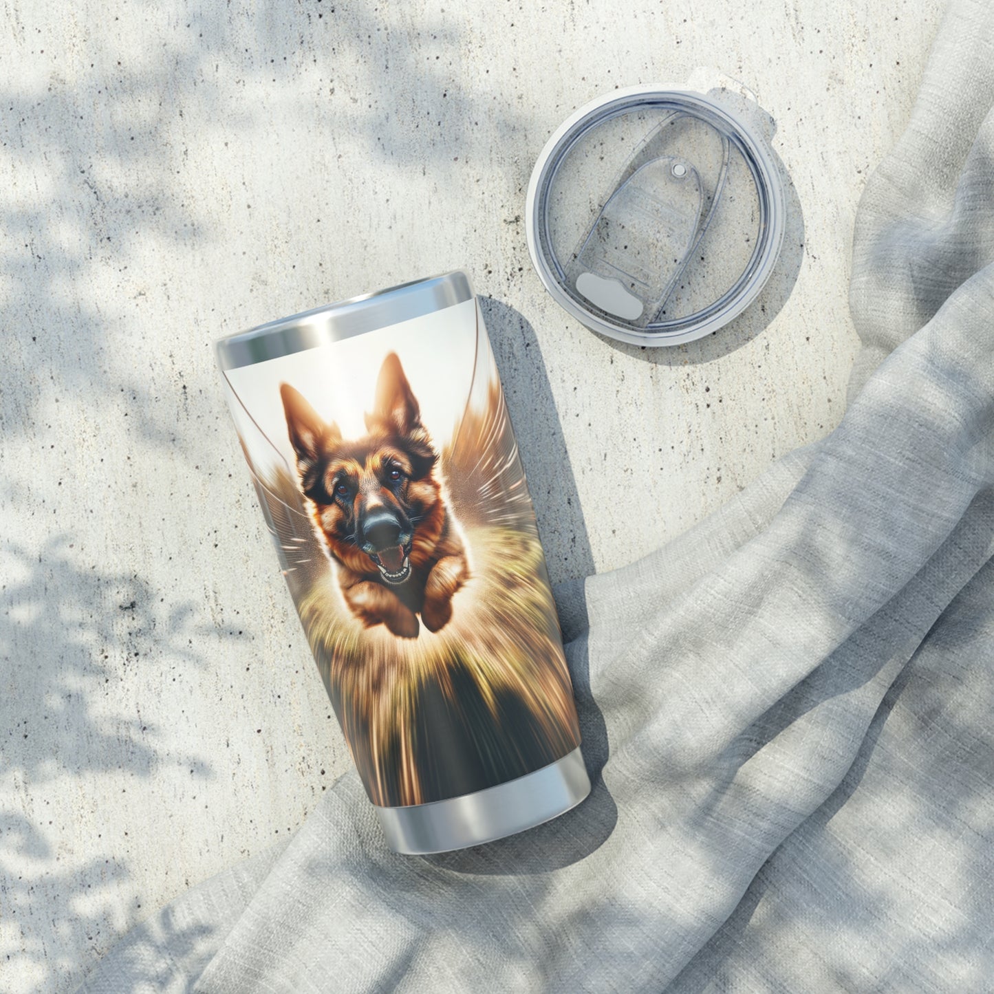 Motion blur German Shepherd 20oz Tumbler