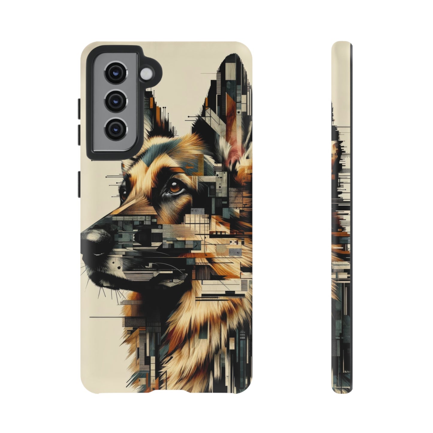 Constructivist and dadaist German Shepherd Phone Case