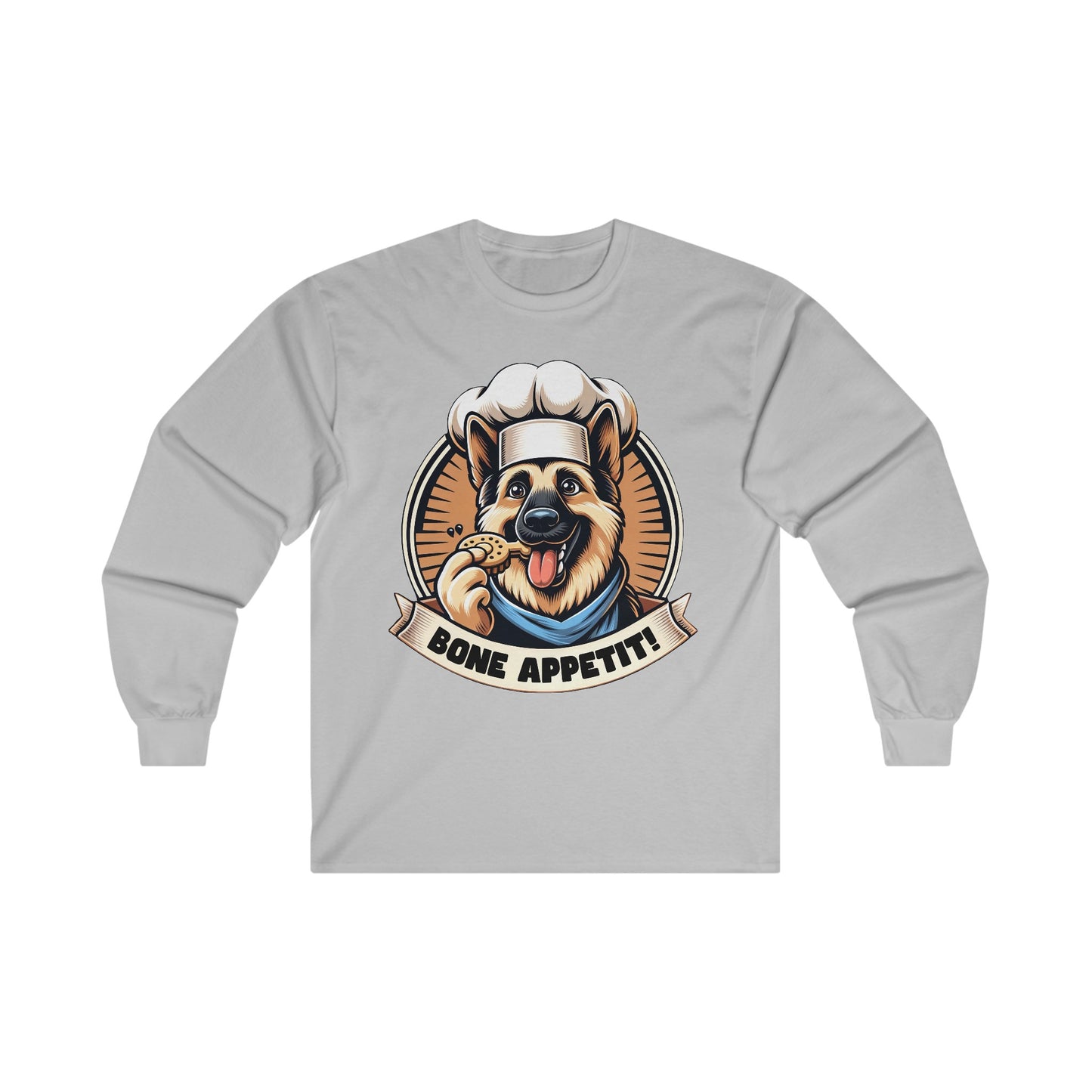 Bone Appetit Long Sleeve Shirt (20 colors) (German Shepherd)