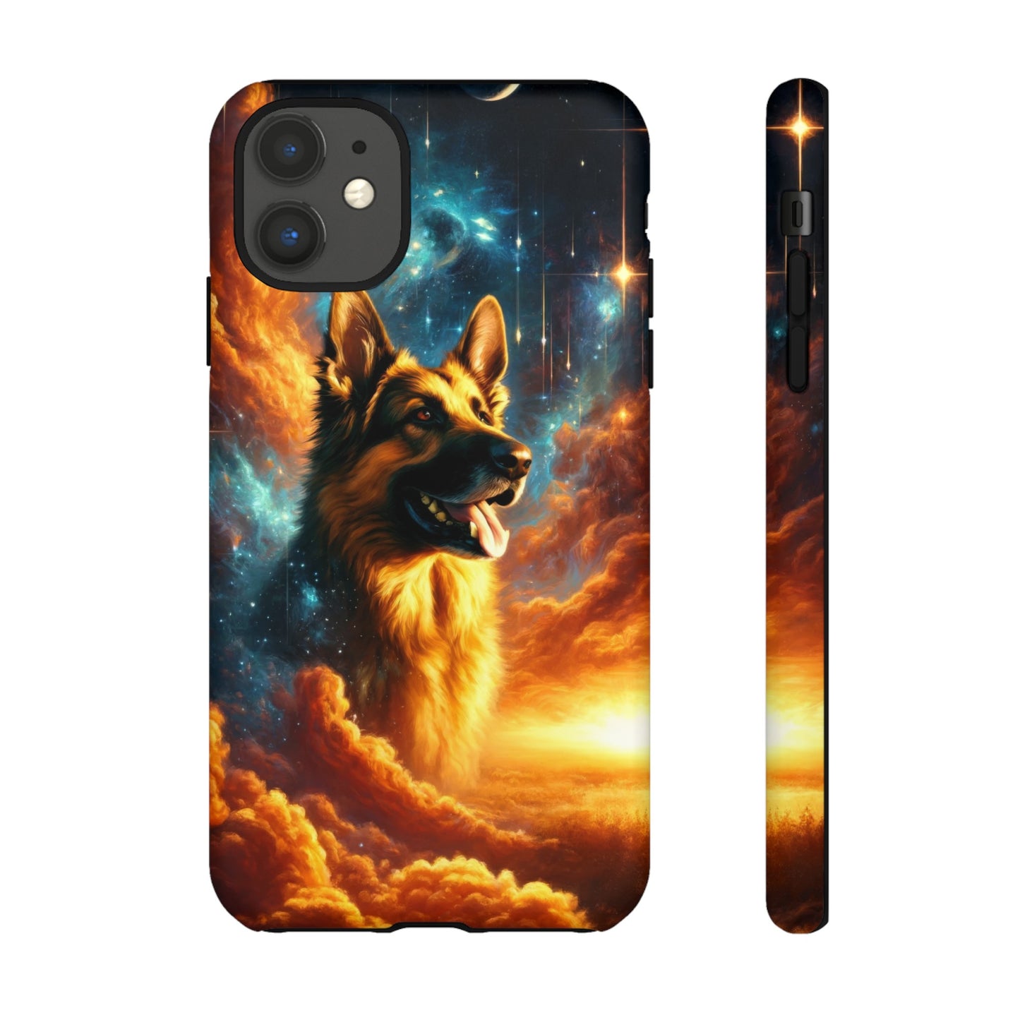 Sci-fi and stars-themed German Shepherd Phone Case