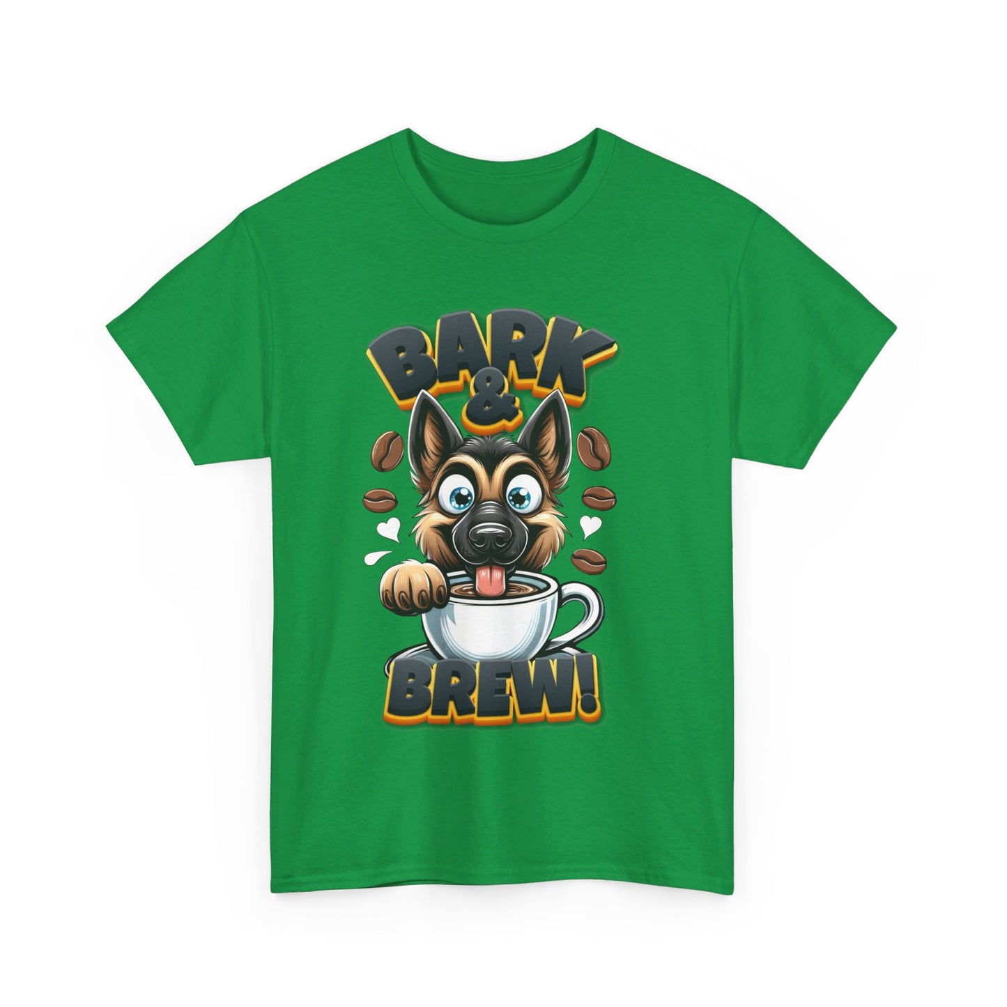 Bark and Brew T-Shirt (13 colors) (German Shepherd)