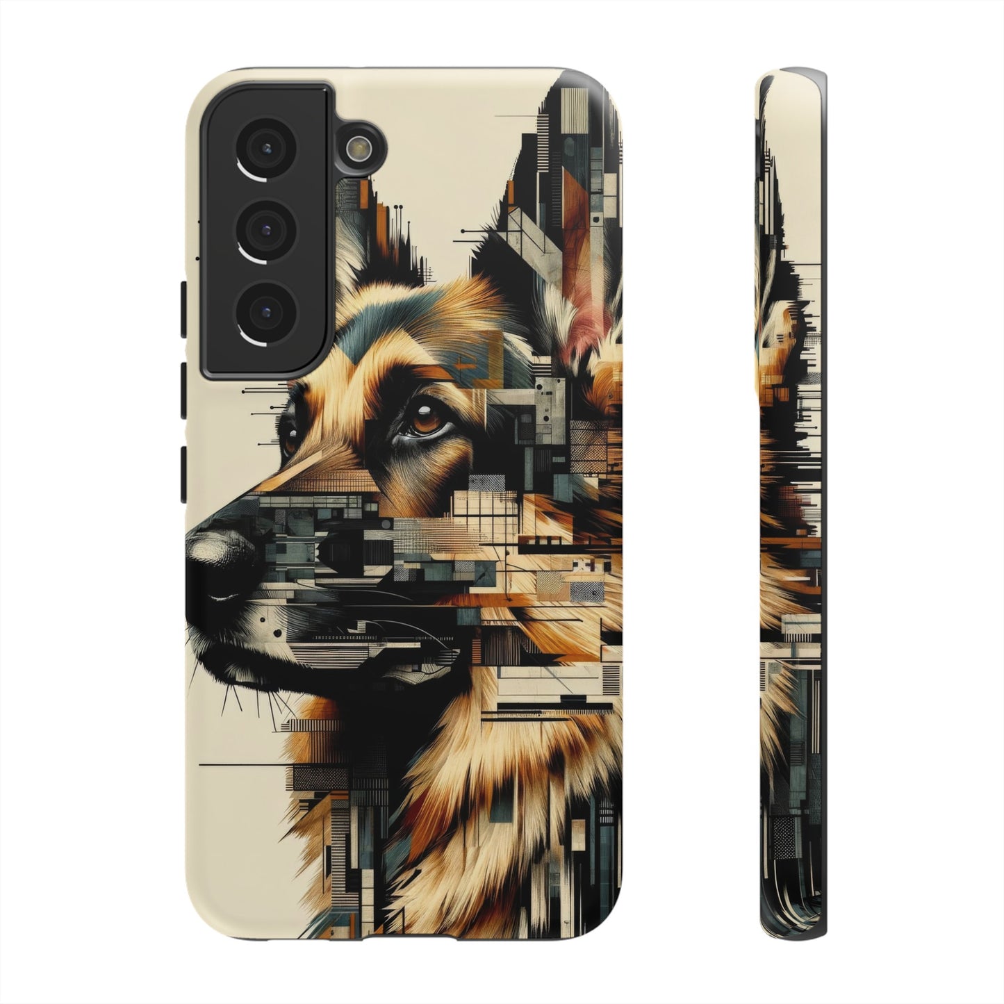 Constructivist and dadaist German Shepherd Phone Case