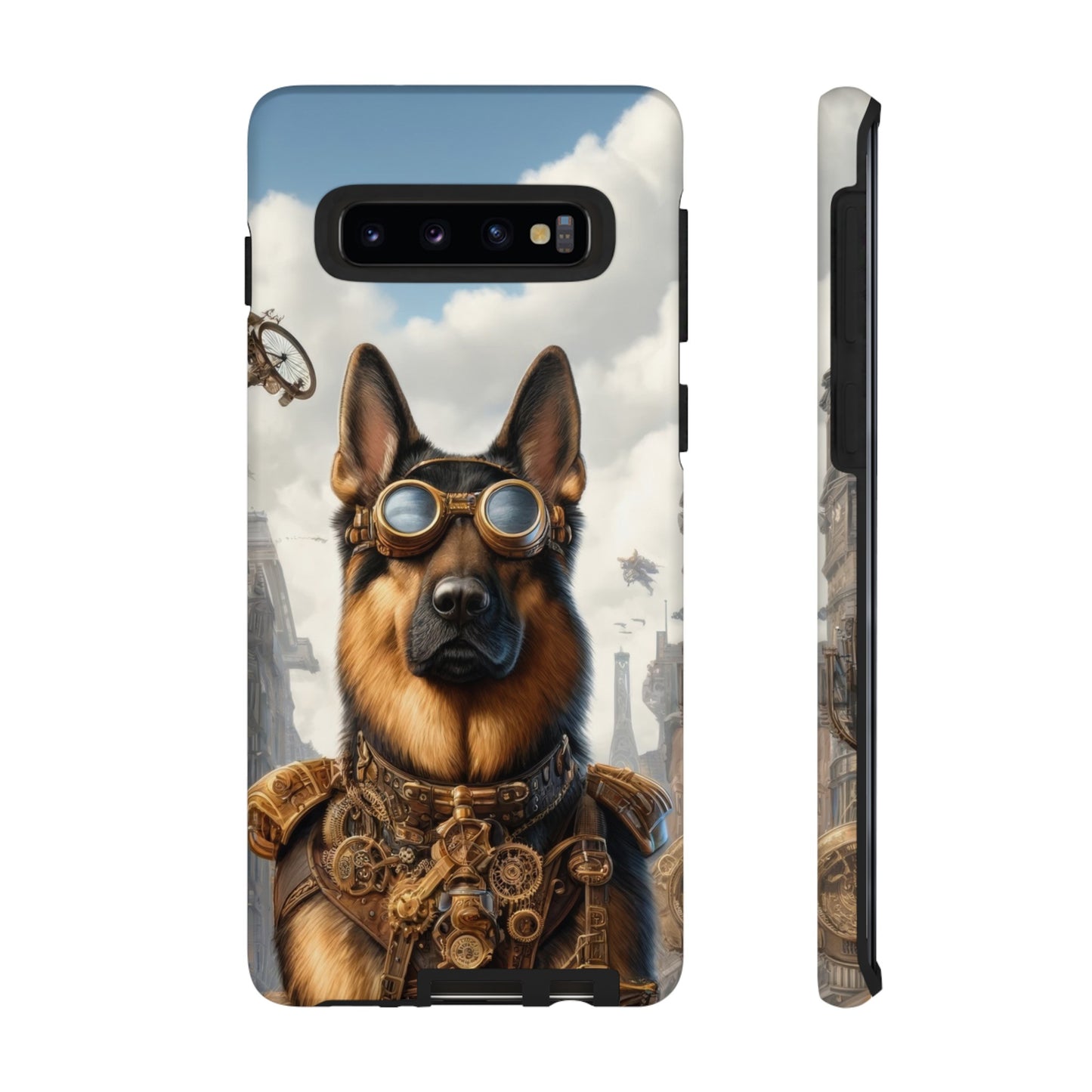 Realism and steampunk German Shepherd Phone Case