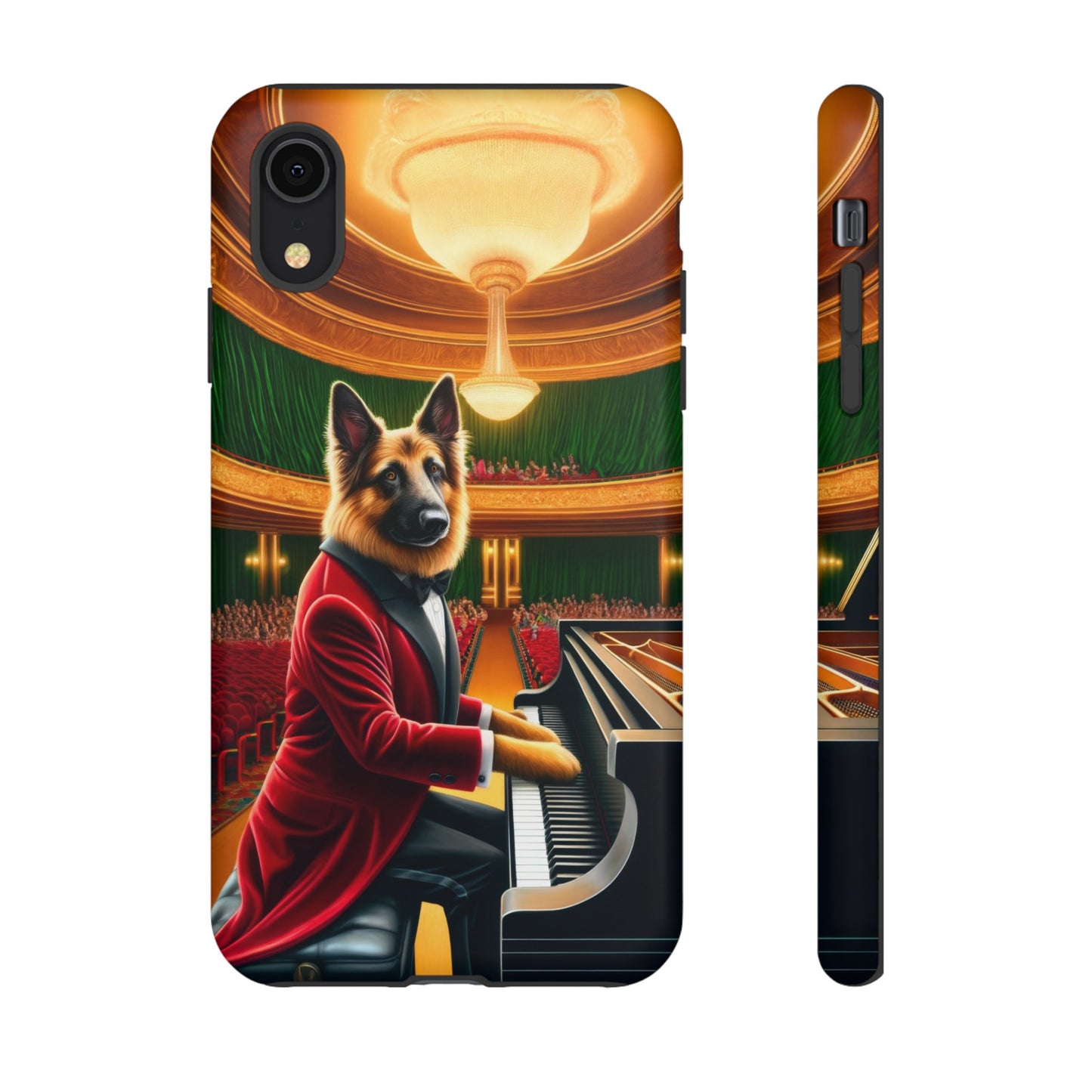 German Shepherd Playing the Piano Phone Case