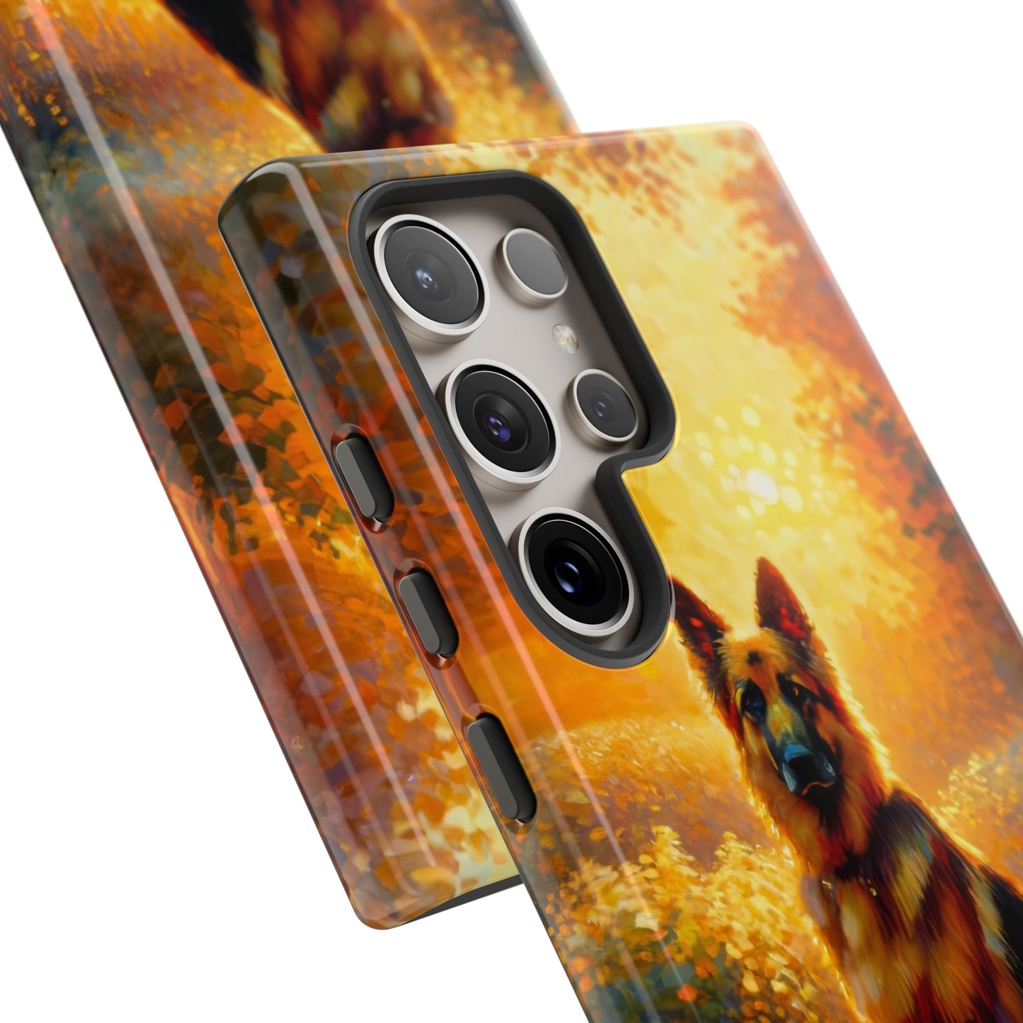 Golden hour and neo-impressionism German Shepherd Phone Case