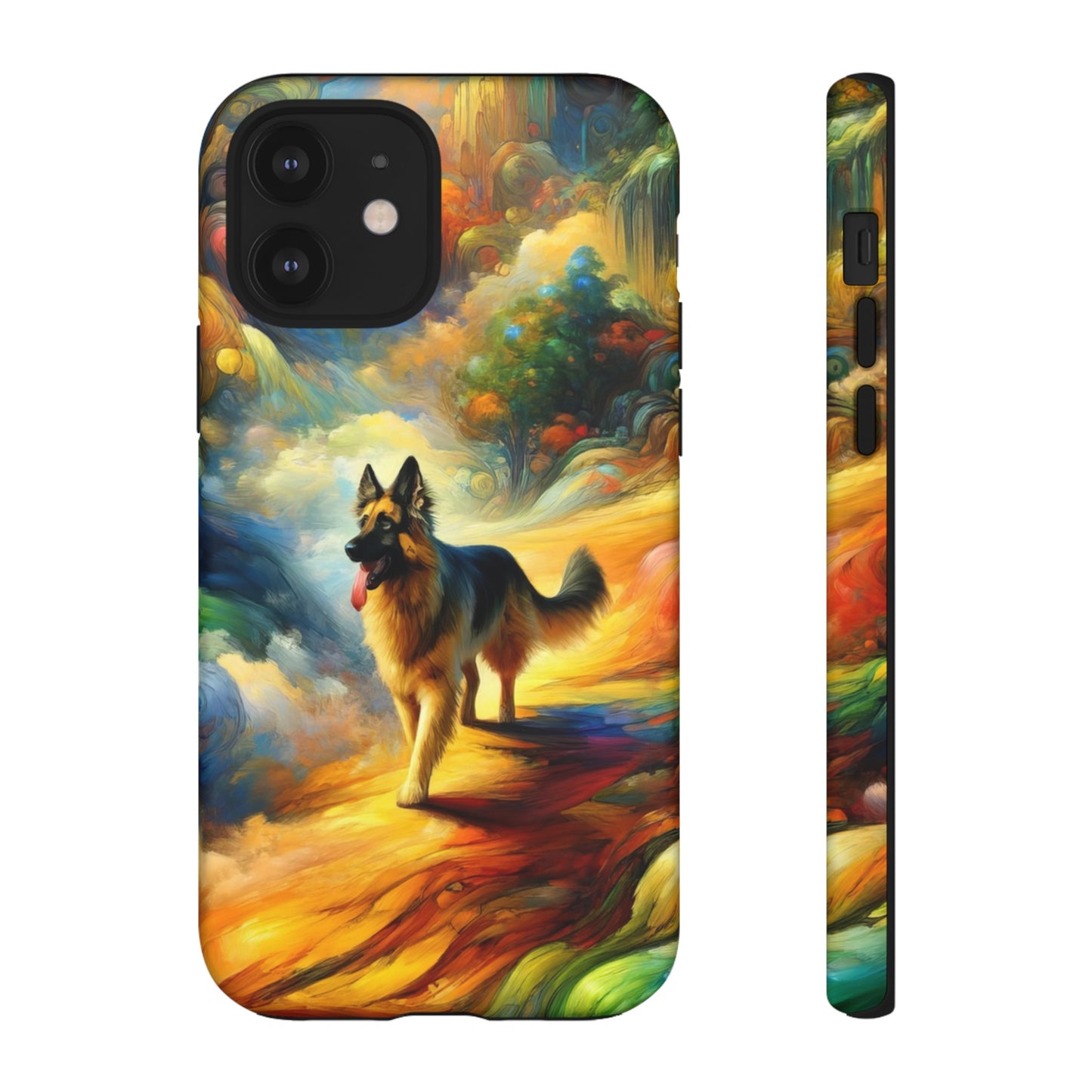 Fantasy and fauvism German Shepherd Phone Case