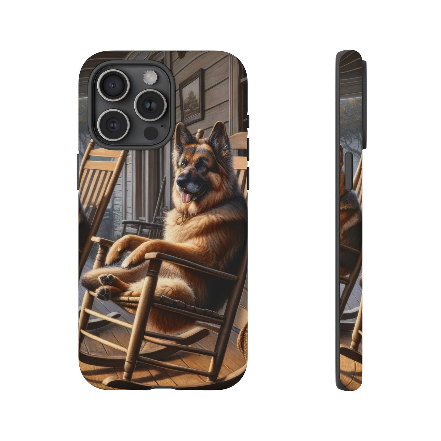 German Shepherd on the Porch Tough Phone Case