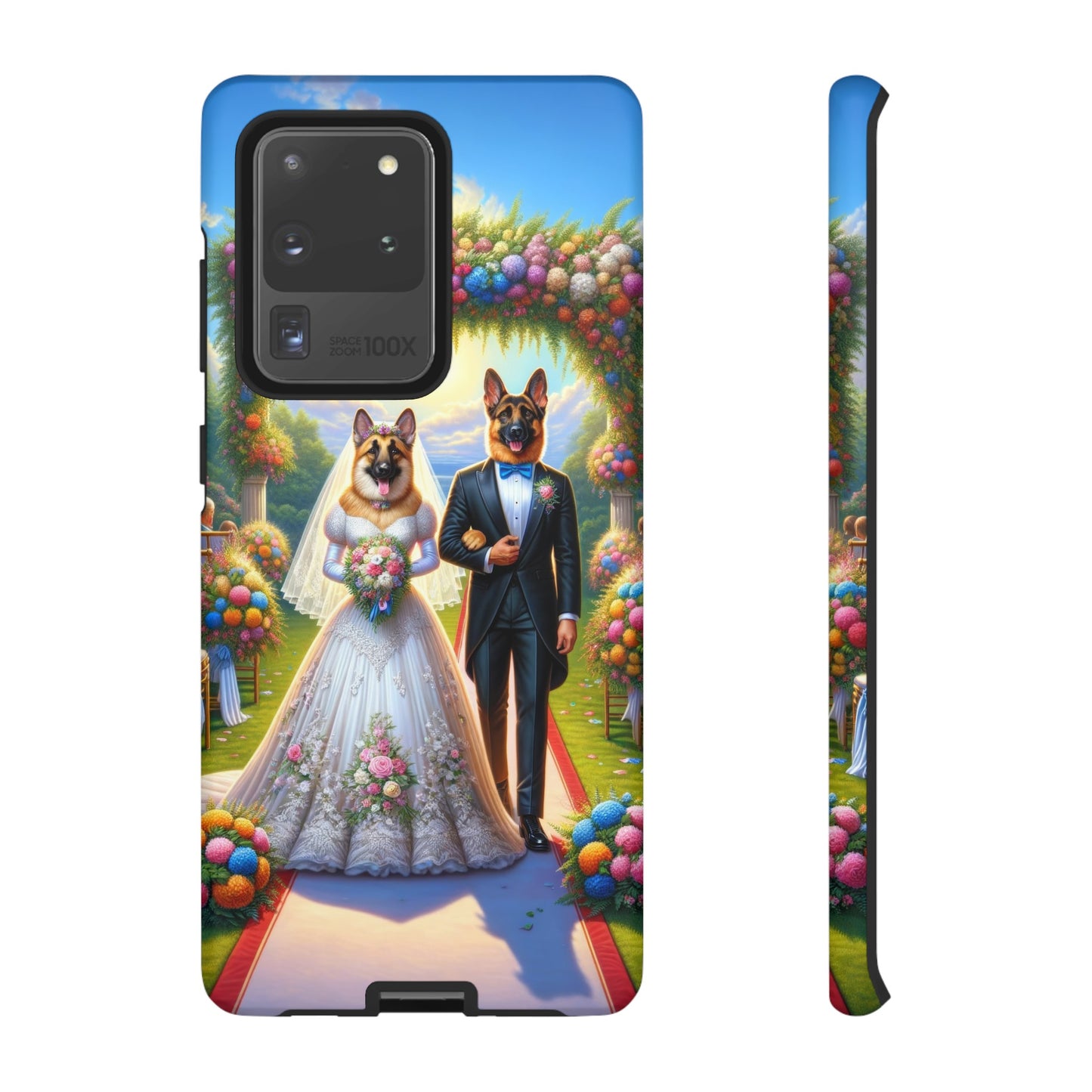 German Shepherds getting Married  Phone Case