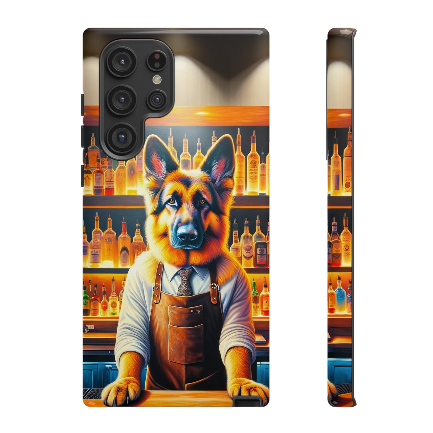 German Shepherd Tending a Bar Phone Case