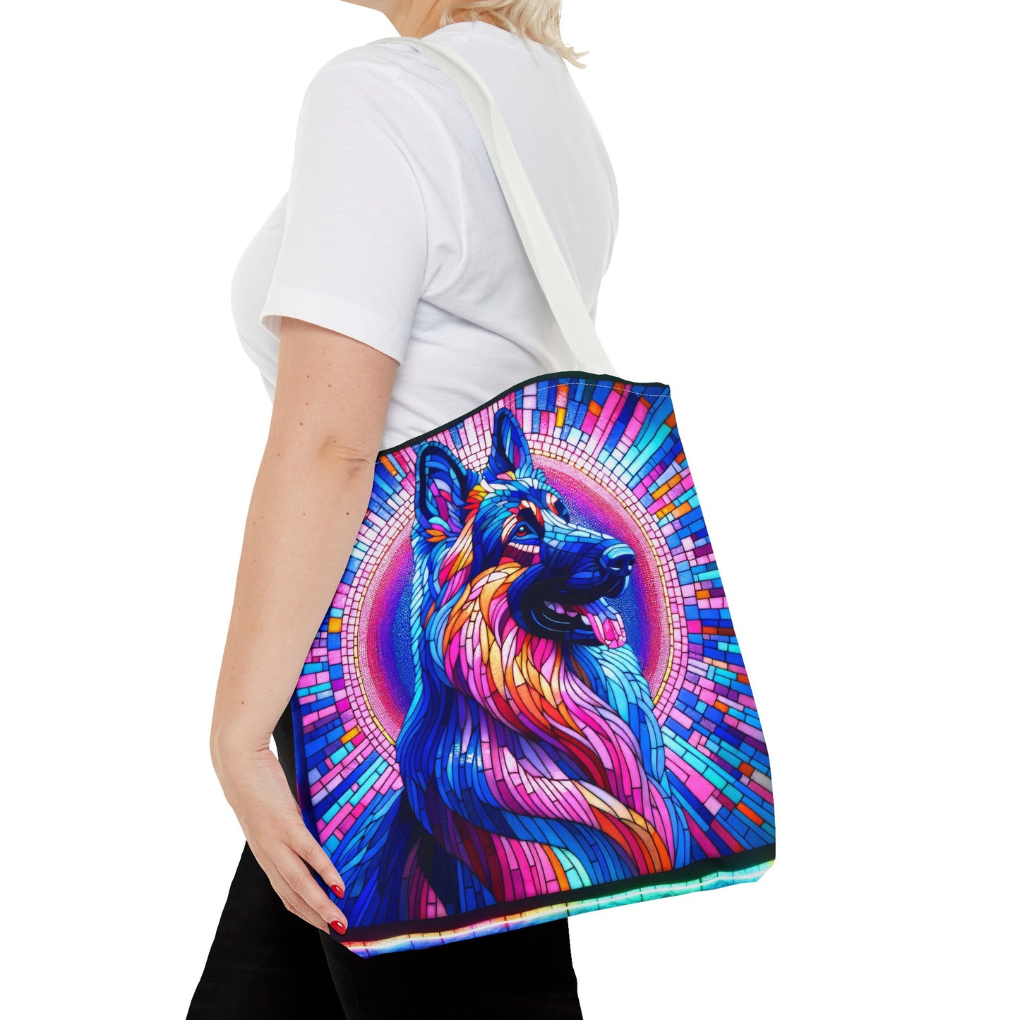 Mosaic German Shepherd Tote Bag