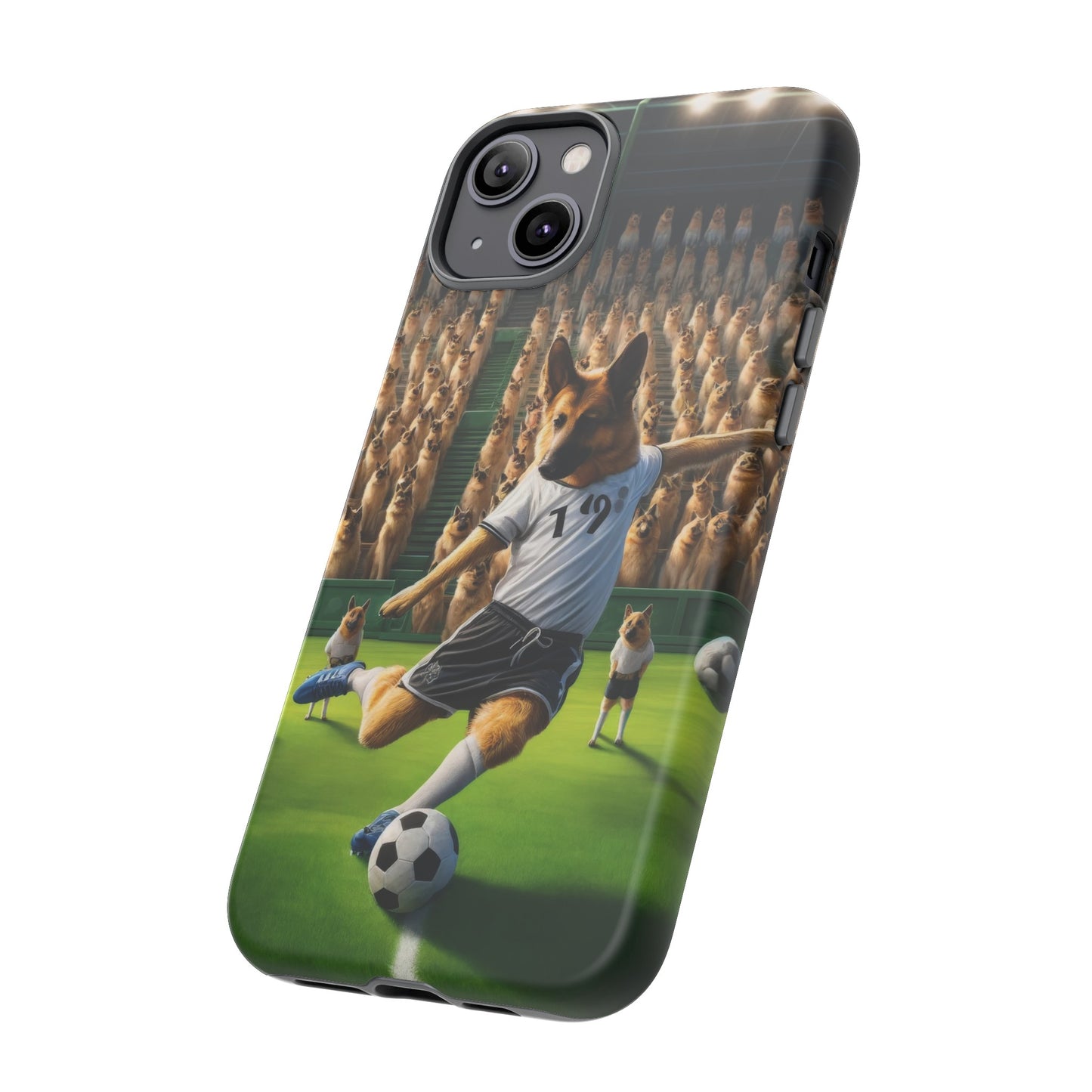 German Shepherd Playing Soccer Tough Phone Case