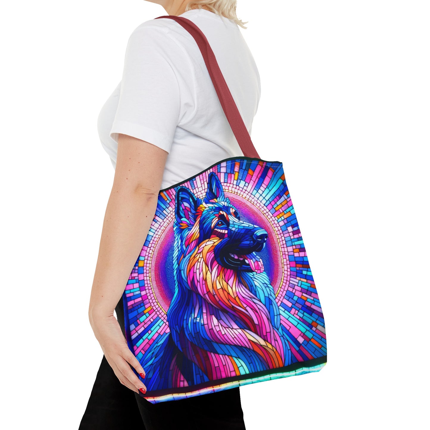 Mosaic German Shepherd Tote Bag