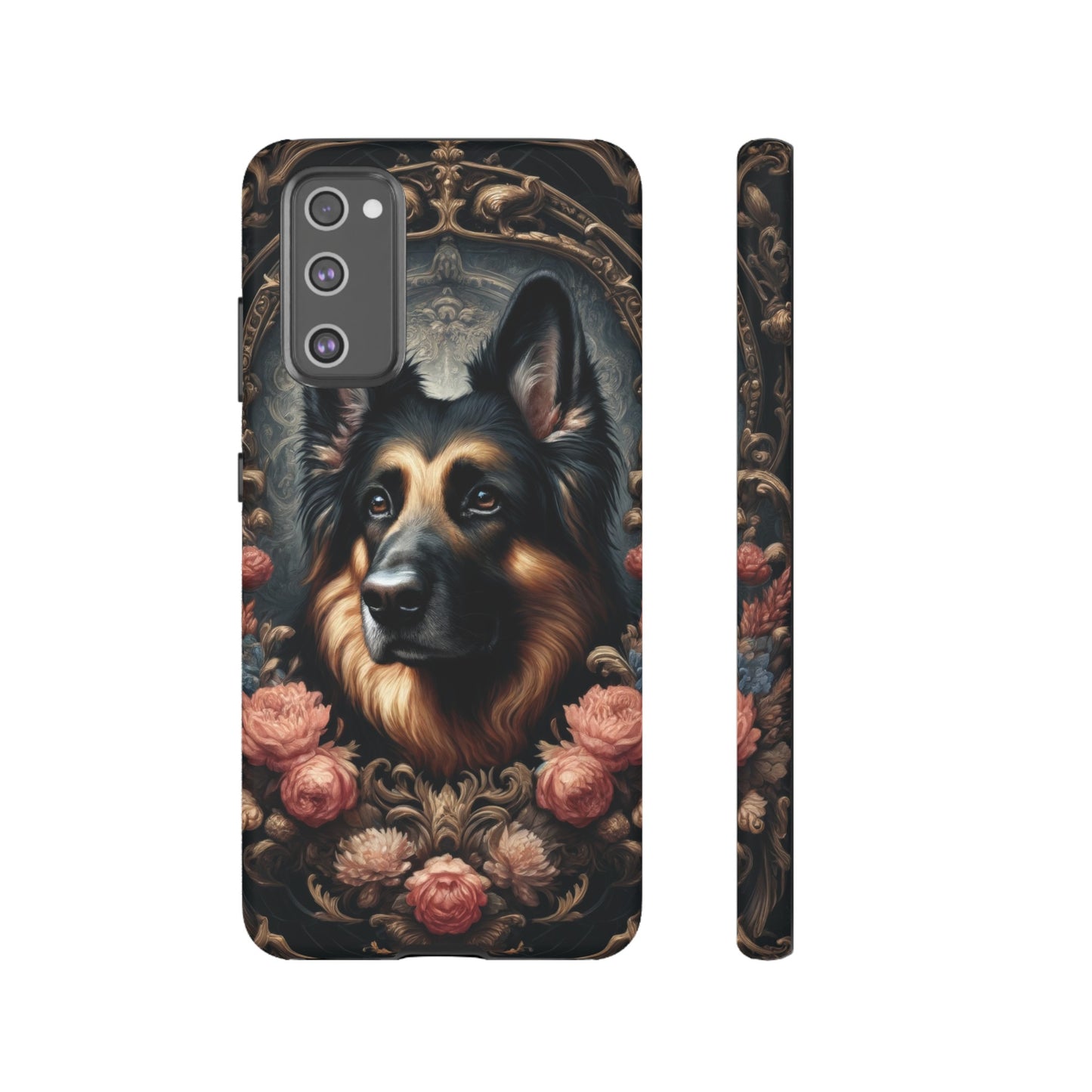 Gothic, high angle German Shepherd Phone Case