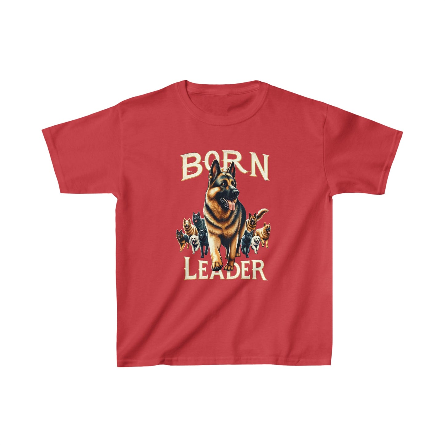 Born Leader Kids Size T-Shirt (Multi colors) (German Shepherd)