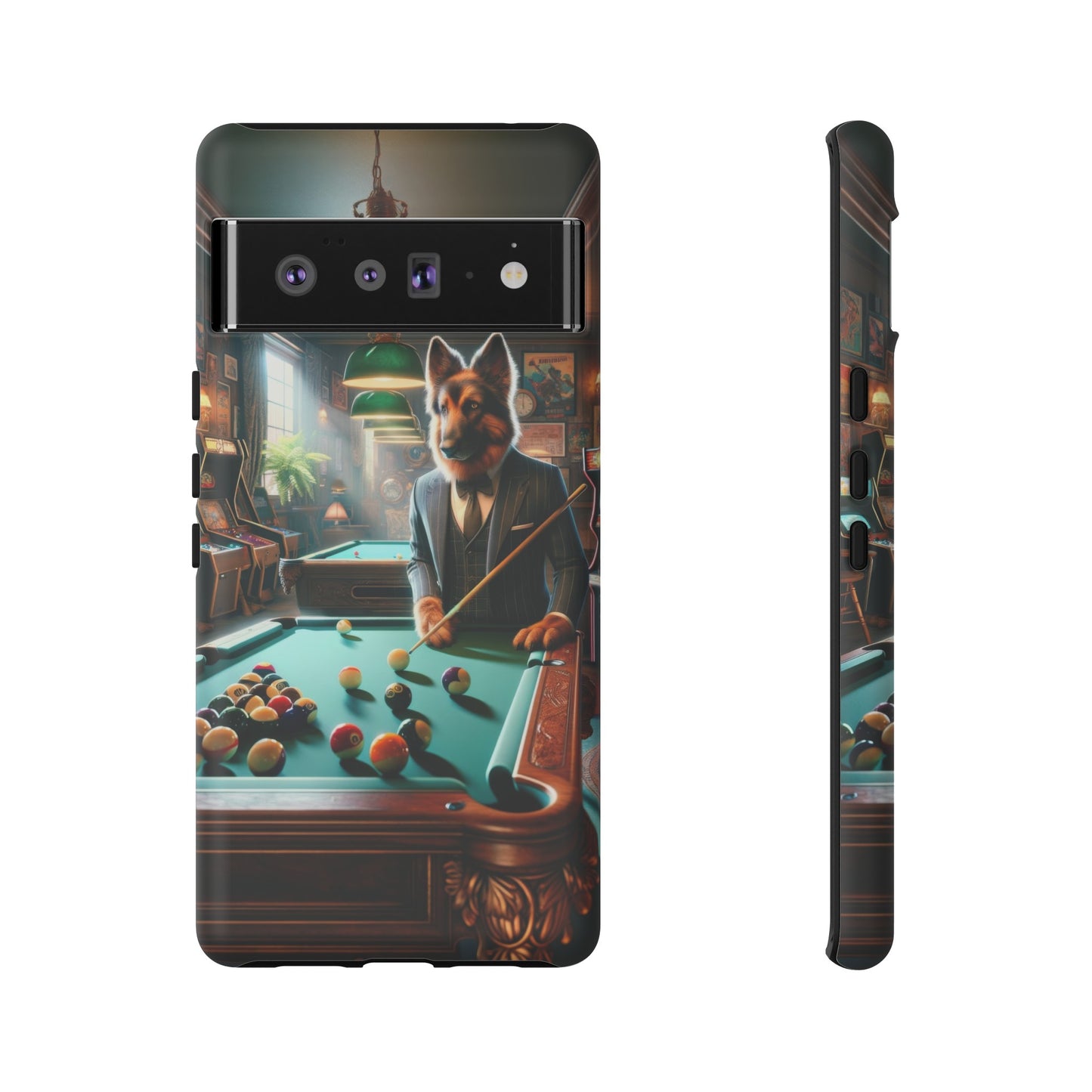 German Shepherd Playing Pool Phone Case