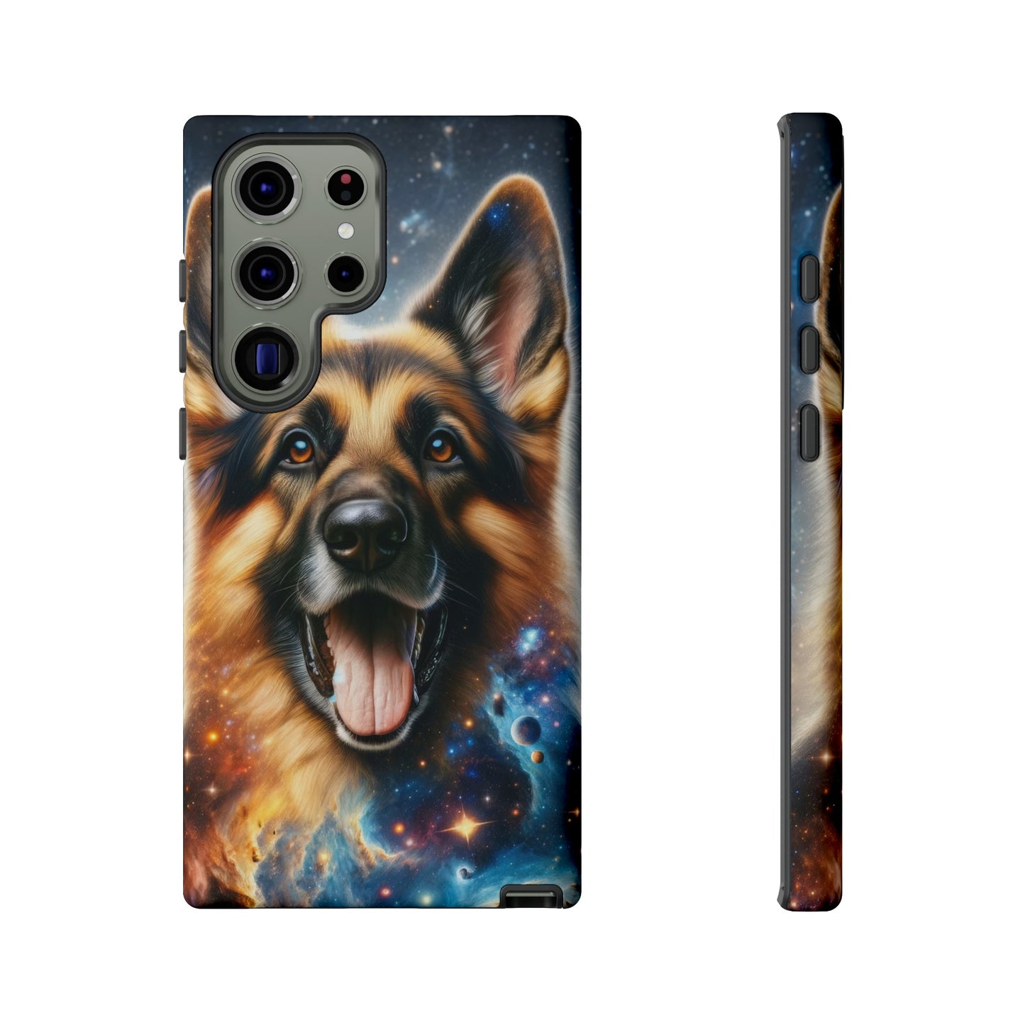 German Shepherd in Space Tough Phone Case