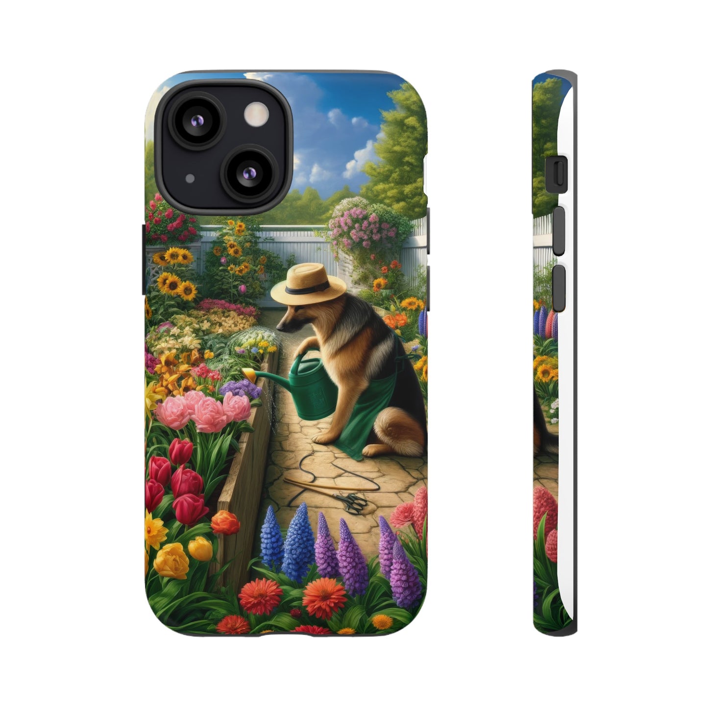 German Shepherd Gardening Phone Case