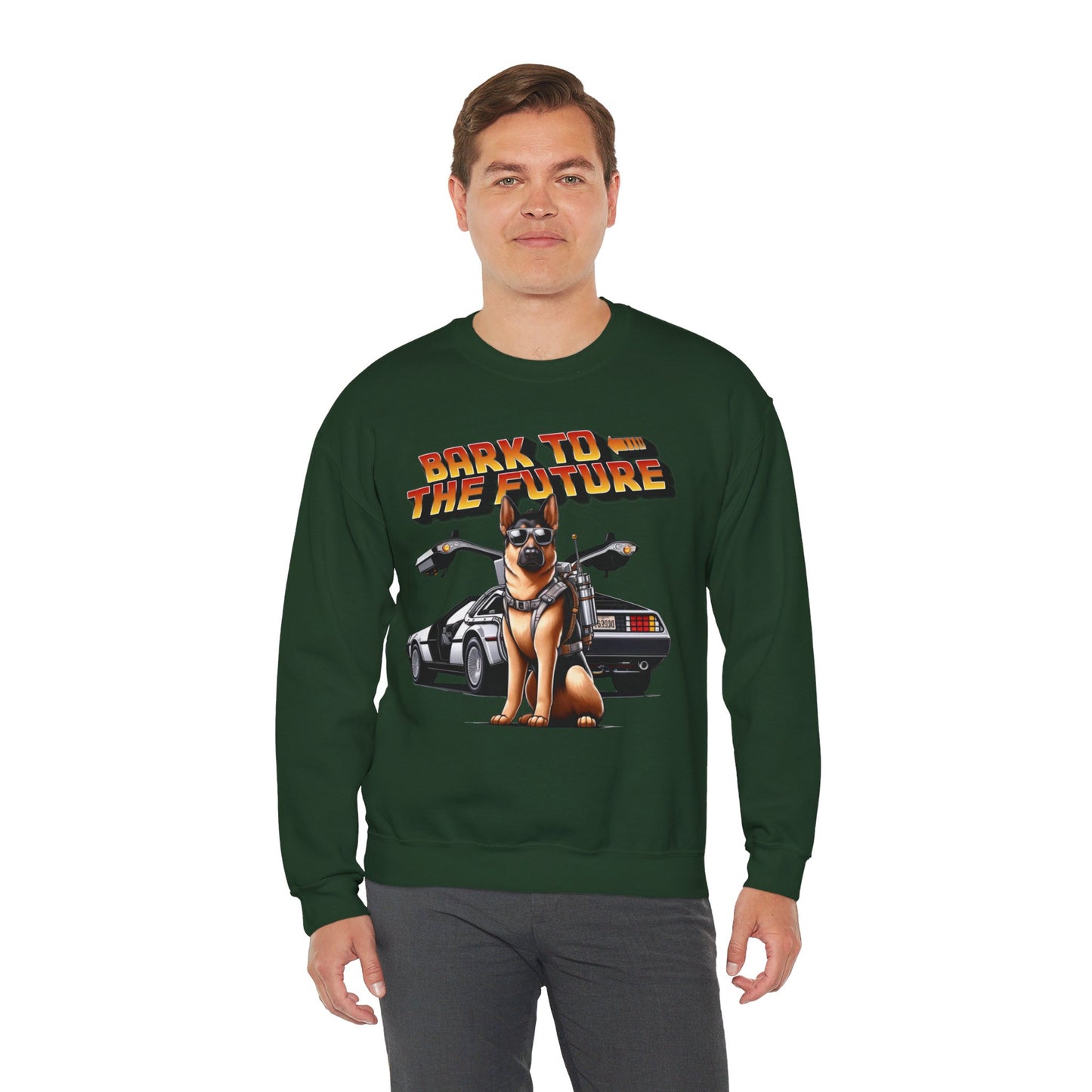 Bark to the Future Sweatshirt (10 colors) (German Shepherd)