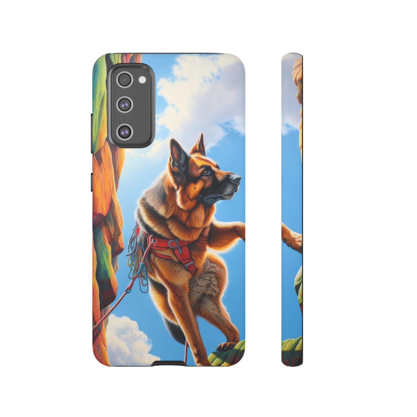 German Shepherd Rock climbing Phone Case