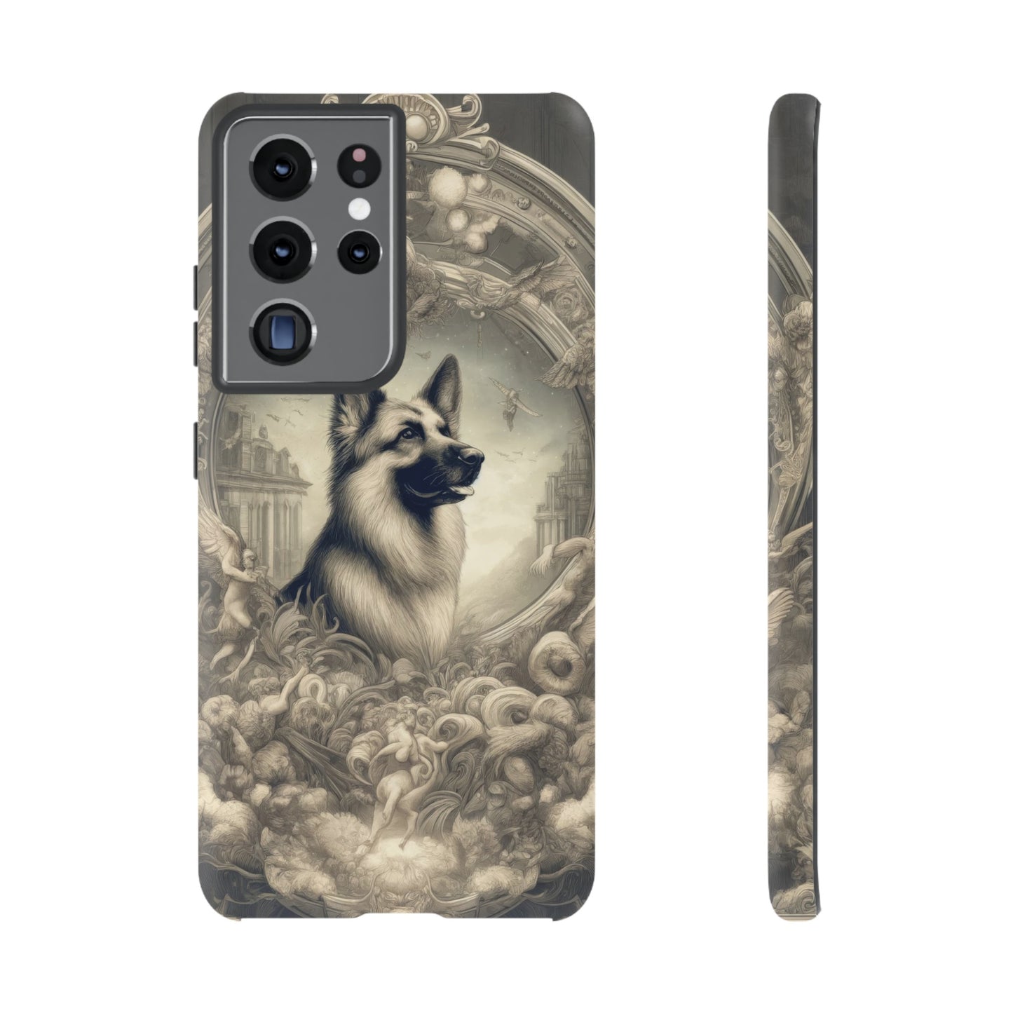 Dreamy fantasy and rococo German Shepherd Phone Case