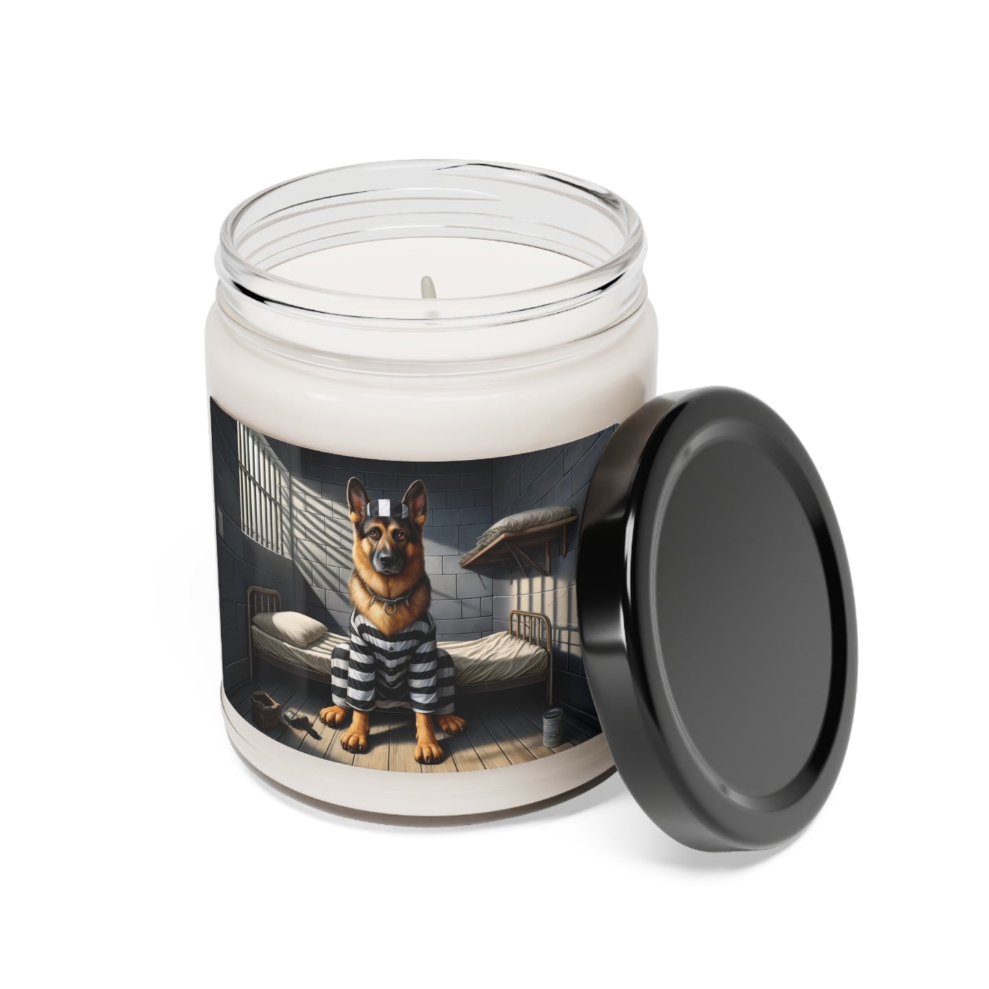 German Shepherd as a prisoner Scented Soy Candle, 9oz