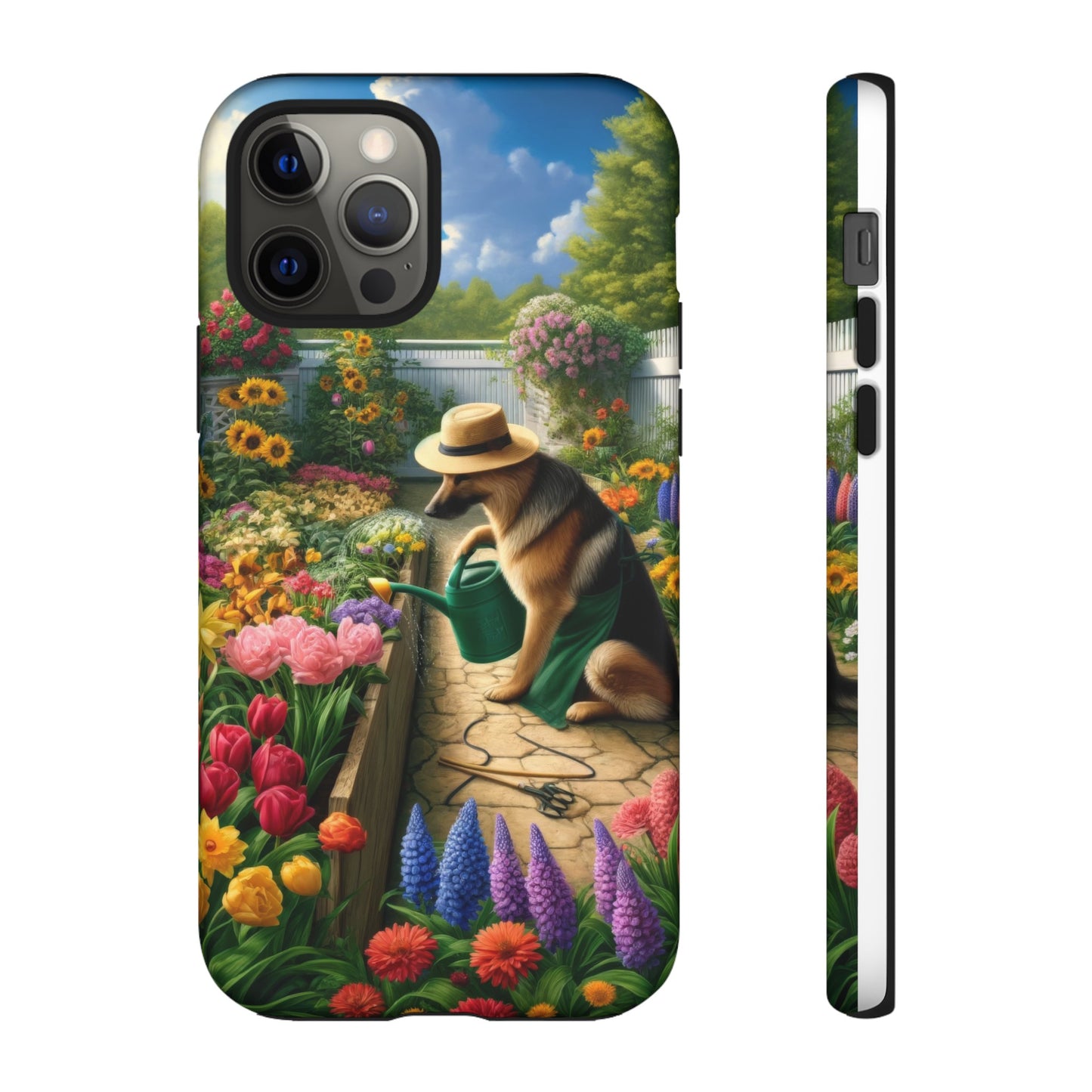 German Shepherd Gardening Phone Case