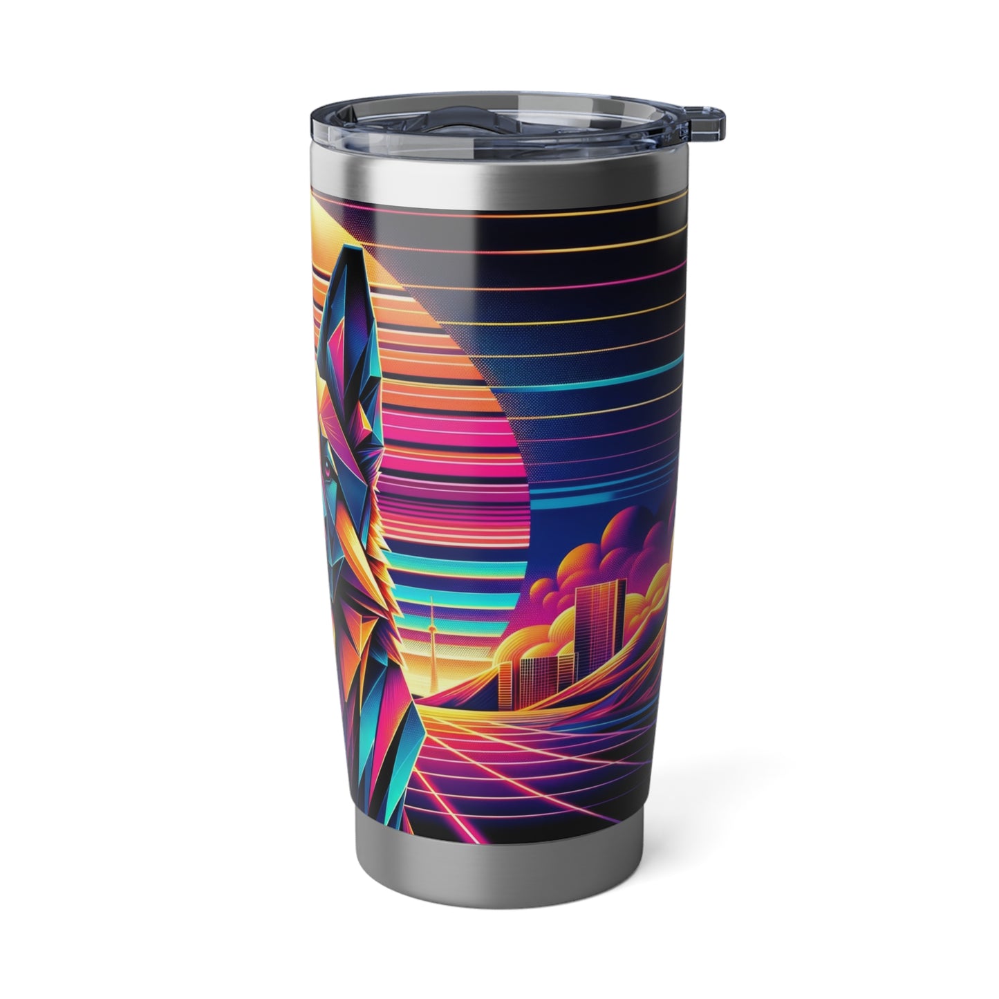 Origami and polyart German Shepherd 20oz Tumbler