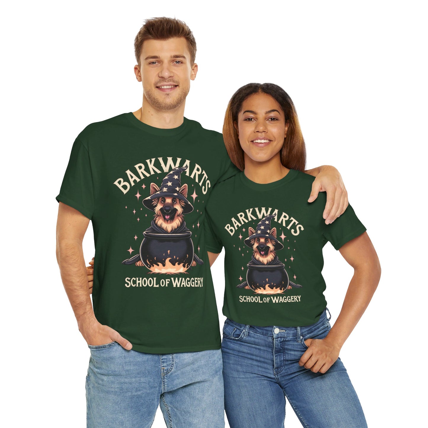 BarkWarts School of Waggery T-Shirt (13 colors) (German Shepherd)