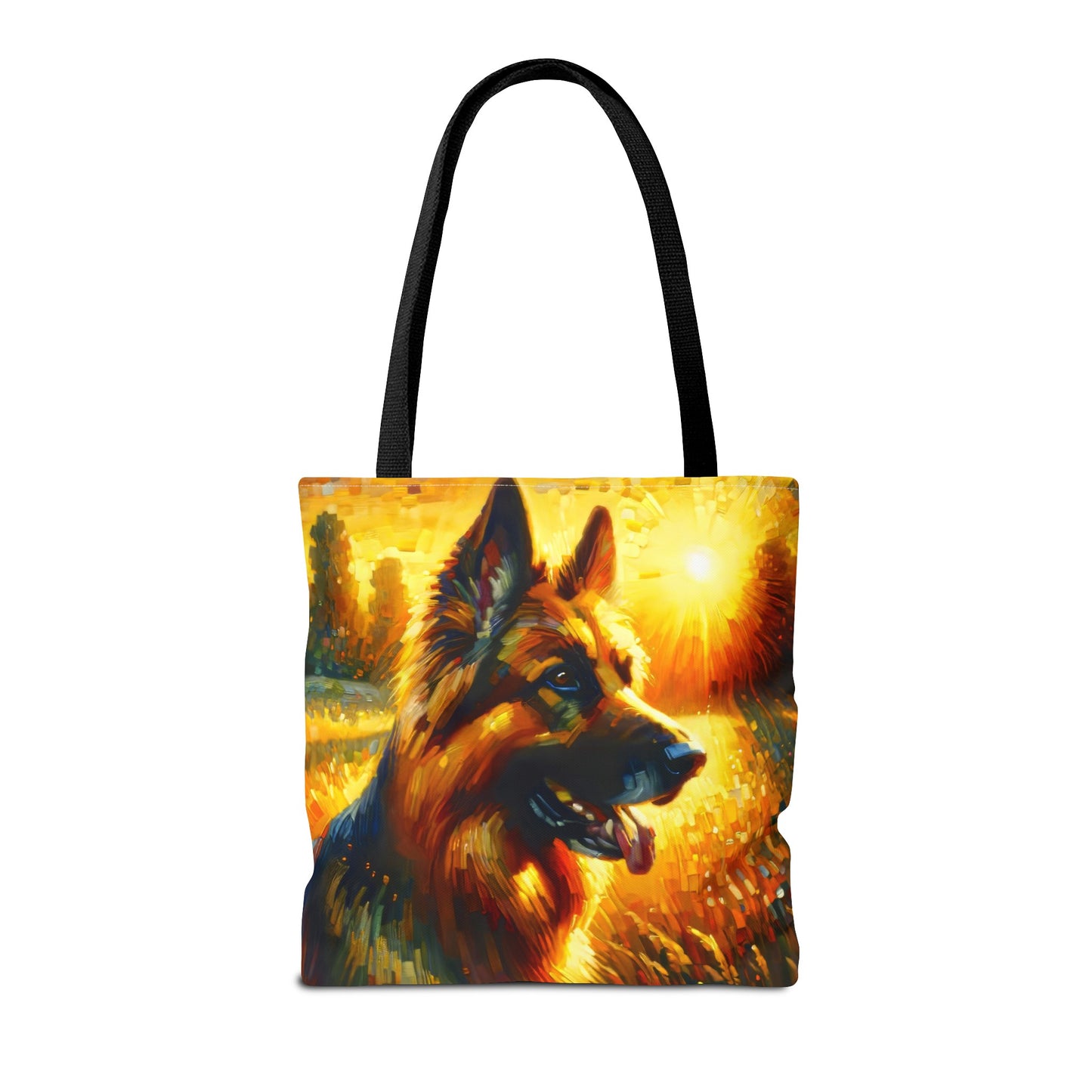 Golden hour and neo-impressionism German Shepherd Tote Bag