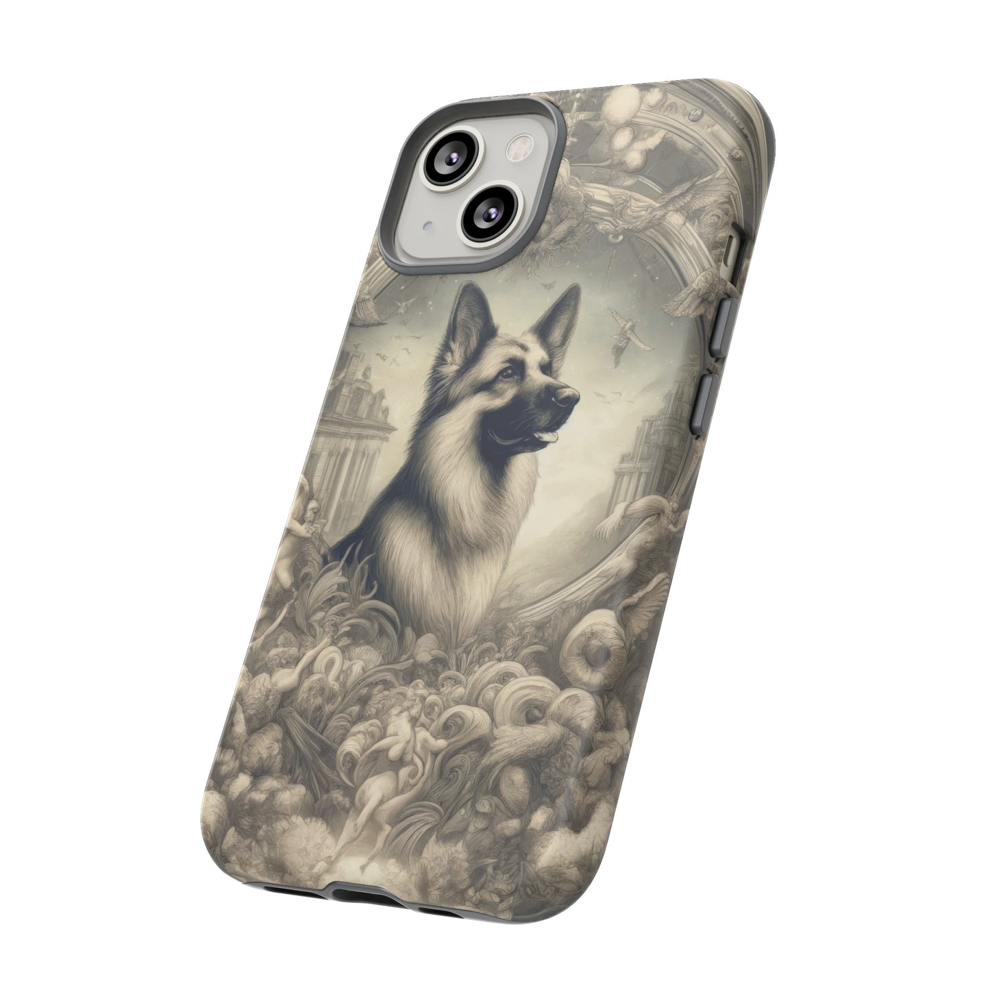 Dreamy fantasy and rococo German Shepherd Phone Case