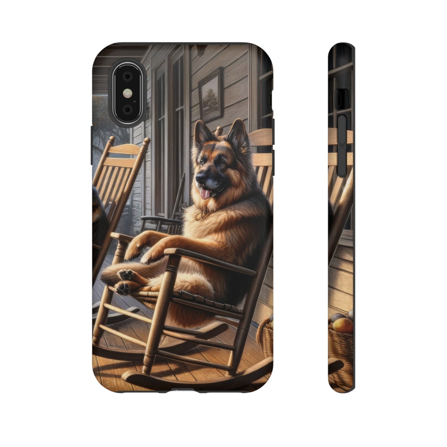 German Shepherd on the Porch Tough Phone Case