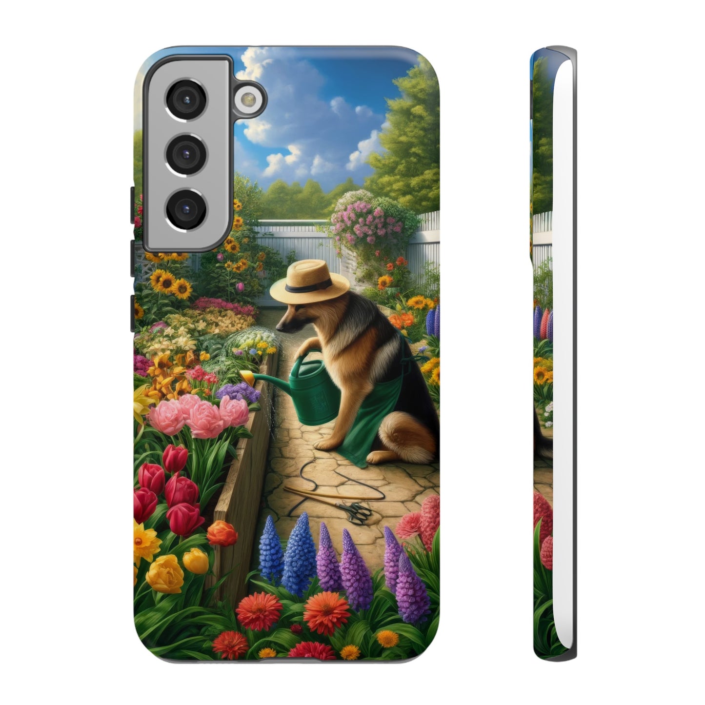 German Shepherd Gardening Phone Case