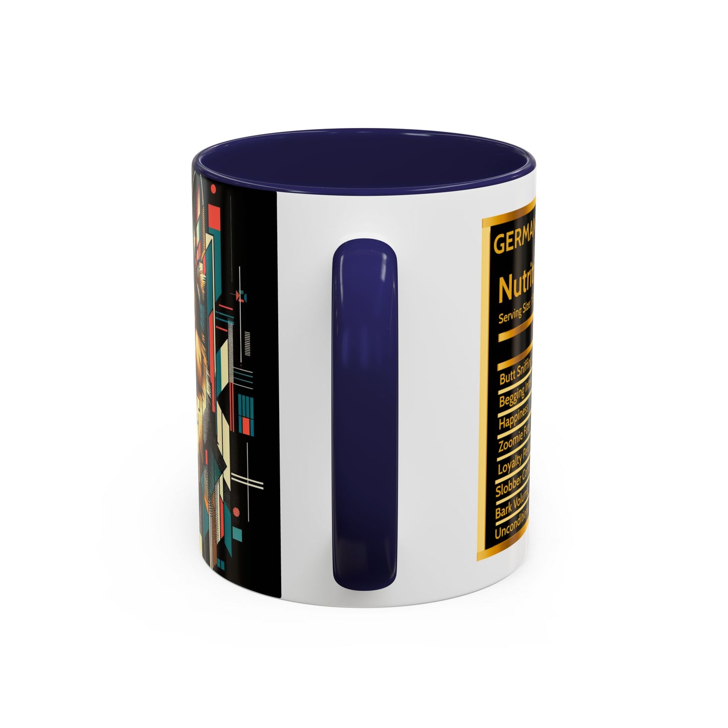 Constructivist and dadaist German Shepherd Coffee Mug