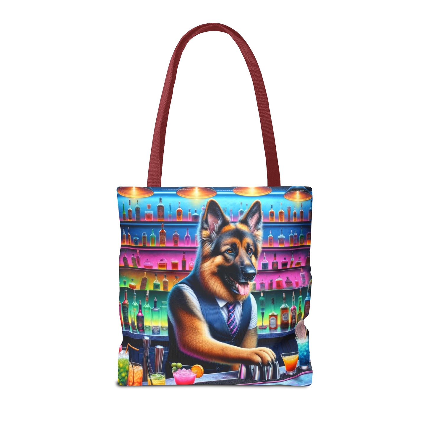 German Shepherd Tending a Bar Tote Bag