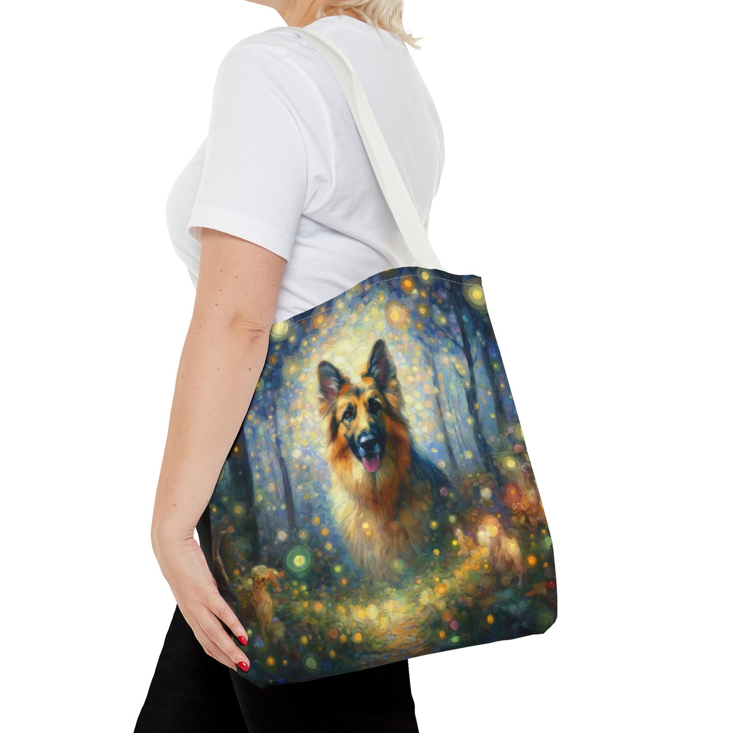 Neo-impressionism and fairy tale German Shepherd Tote Bag