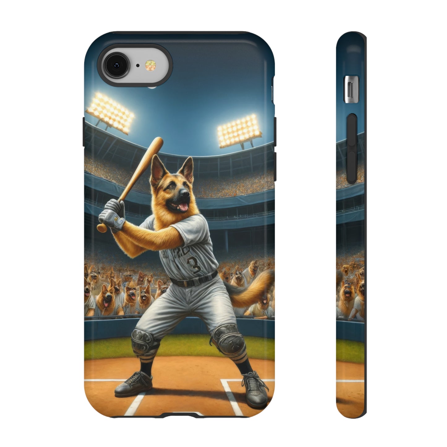 German Shepherd Playing Baseball Tough Phone Case