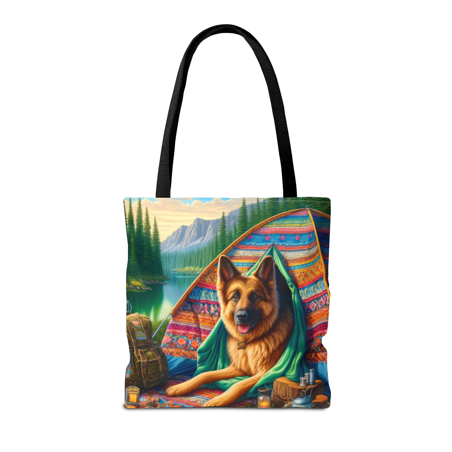 German Shepherd Camping Tote Bag