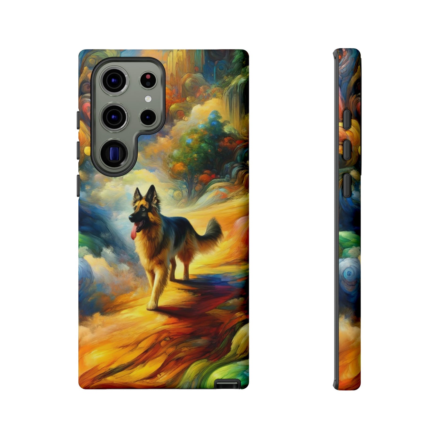 Fantasy and fauvism German Shepherd Phone Case