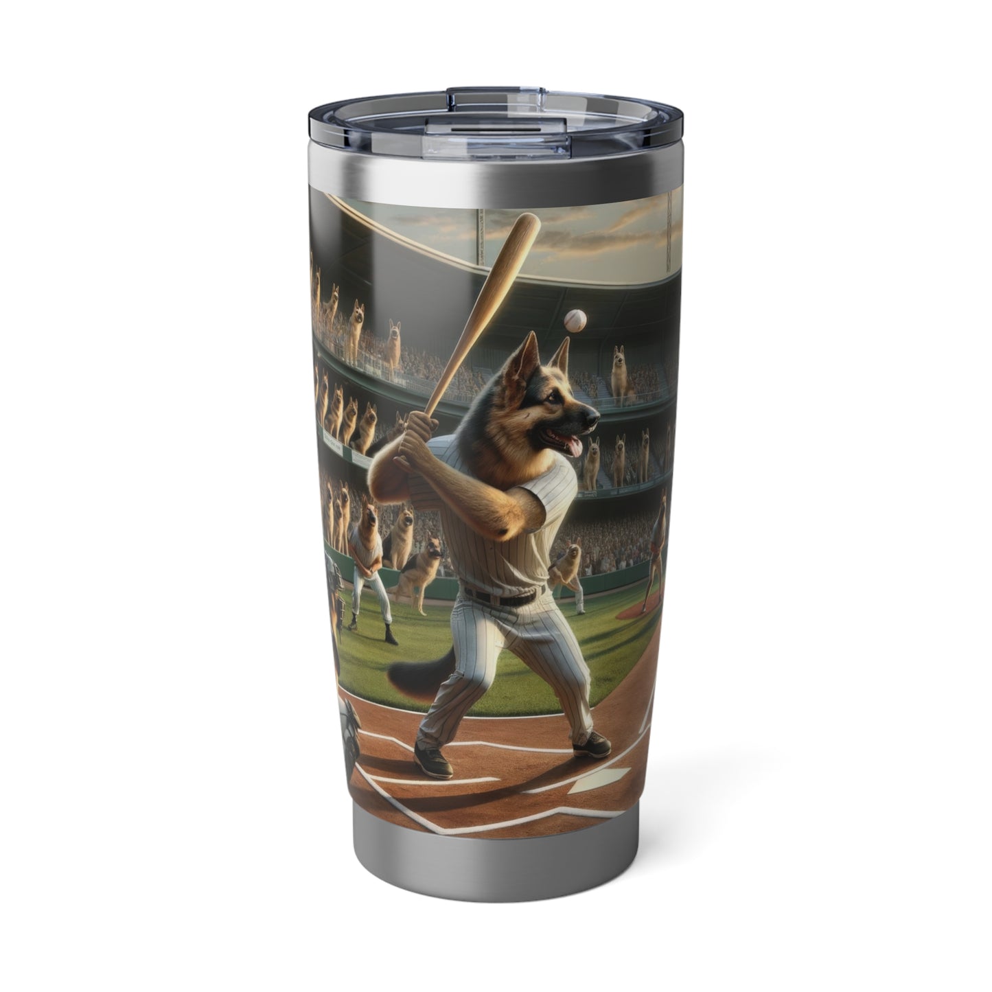 German Shepherd Playing Baseball 20oz Tumbler
