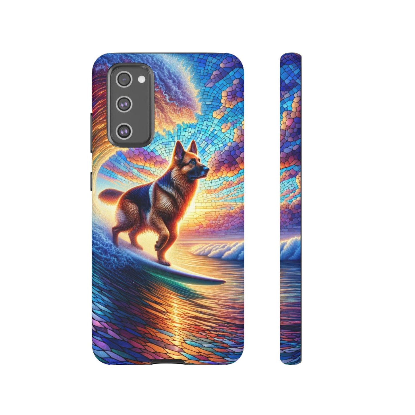 German Shepherd Surfing Phone Case