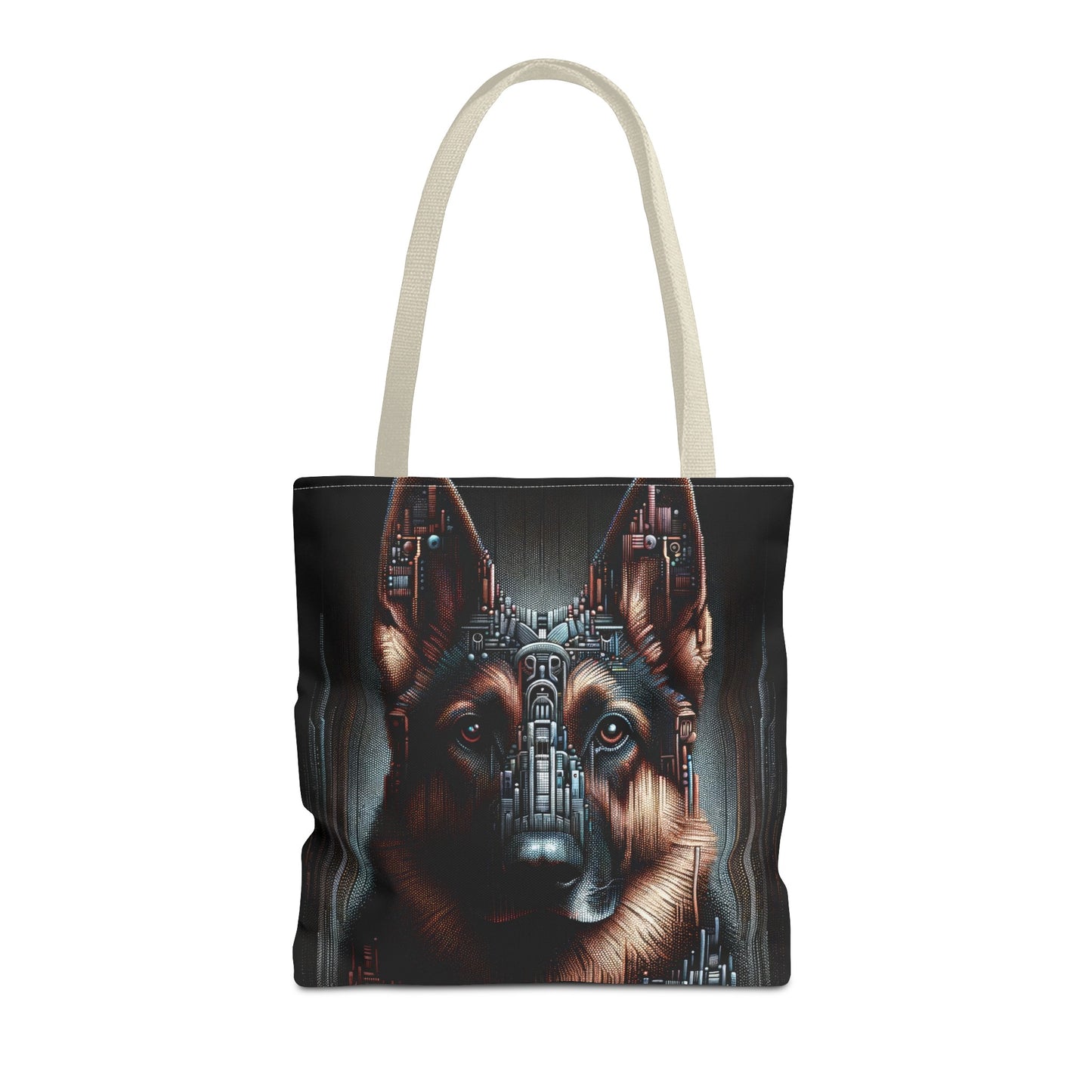 Futuristic German Shepherd Tote Bag