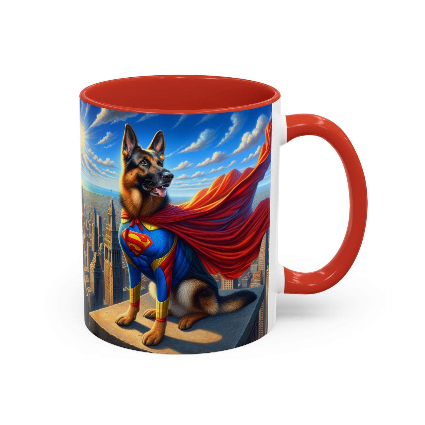 German shepherd Superhero Coffee Mug